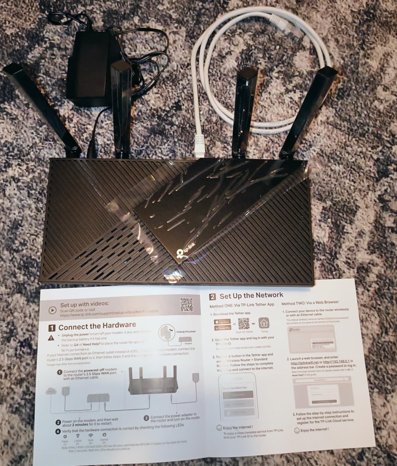 TP-Link AX3000 WiFi 6 Router (Archer AX55 Pro) - Multi Gigabit Wireless Internet, 2 x 2.5 Gbps Ports, Dual Band, VPN Router, OFDMA, MU-MIMO, USB 3.0, WPA3, Compatible with Alexa customer photo 1