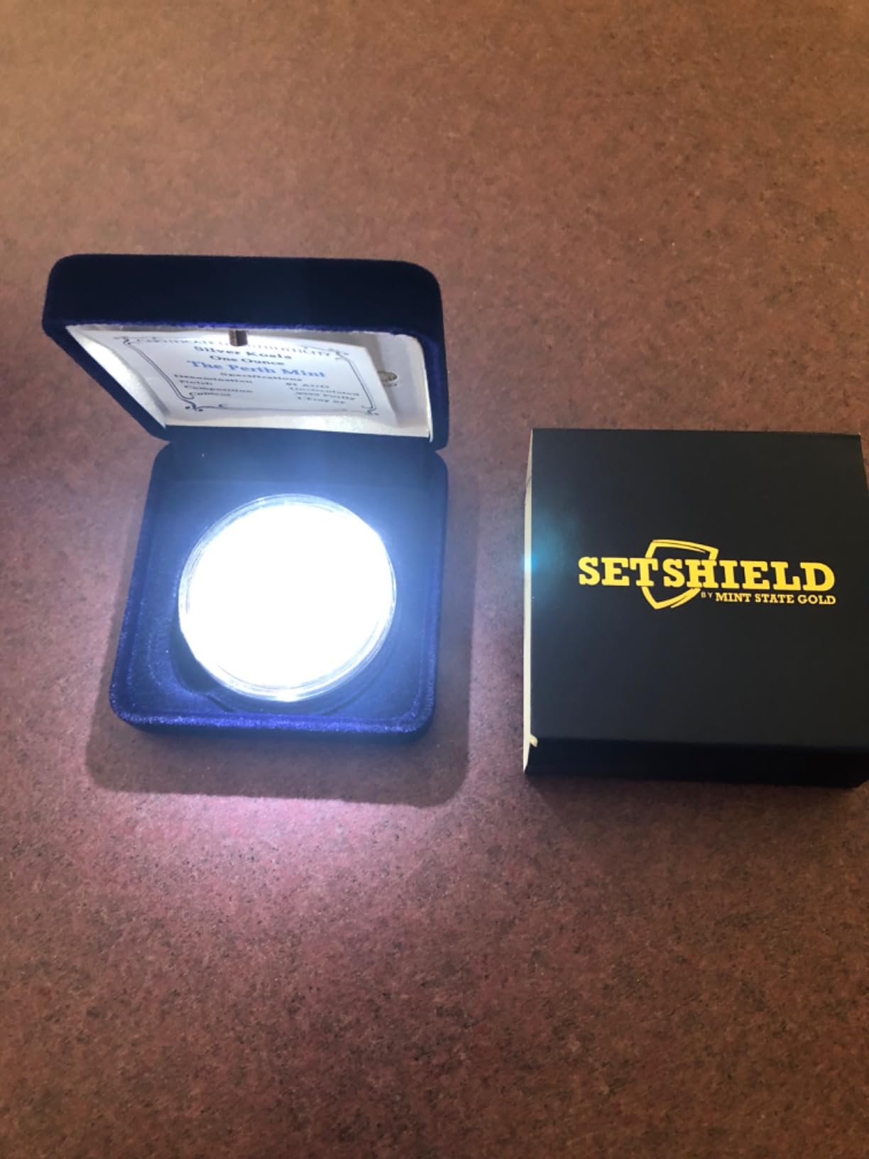 SetShield LED Lit Coin Presentation Box - Universal Capsule w/ 9 Size Rings | Luxury Royal Blue Velvet Case for Coin Collectors customer photo 1