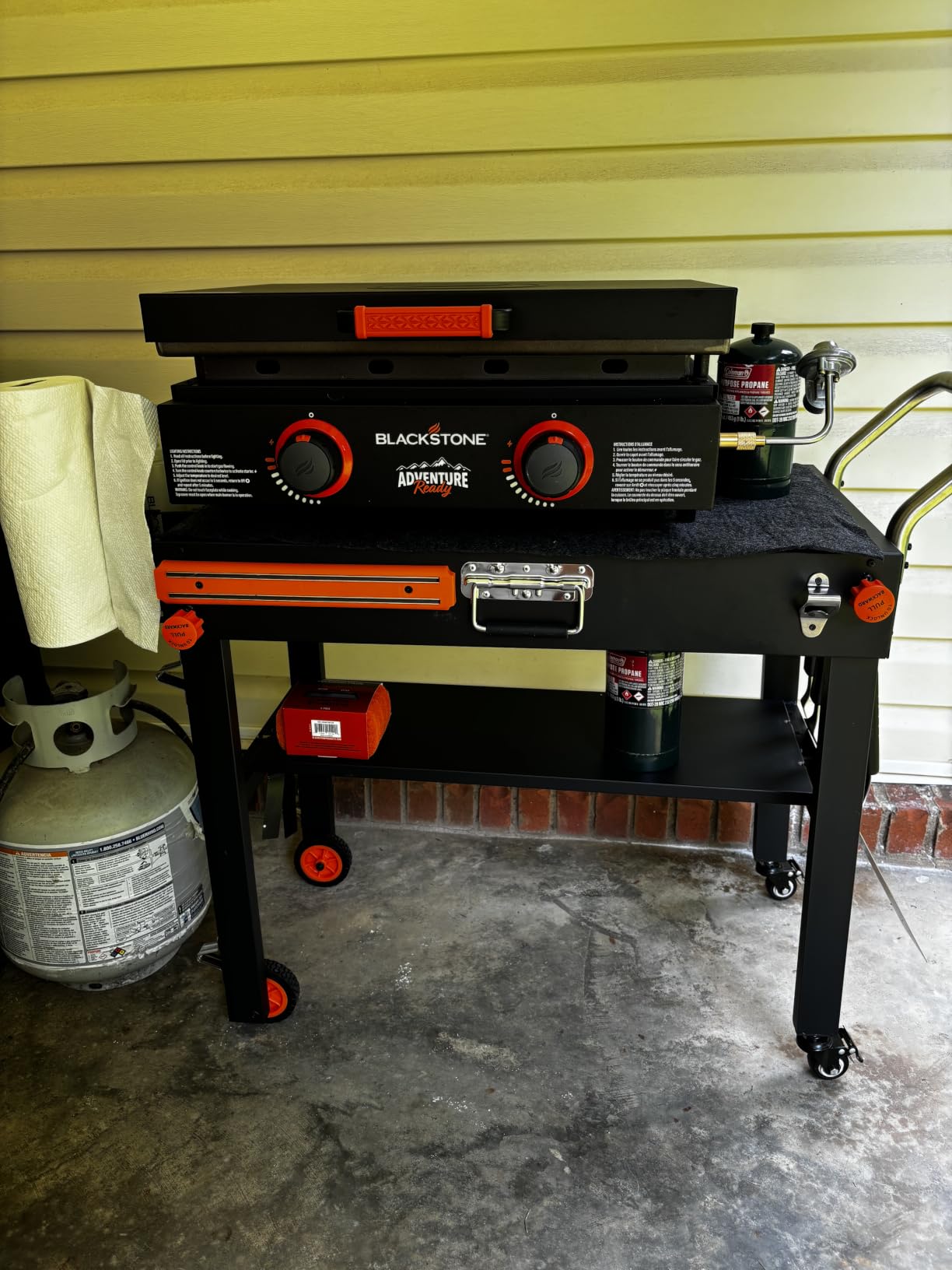EUTRKei Grill Table for Blackstone Griddle, Portable Grill Cart with Caddy | Fit 17