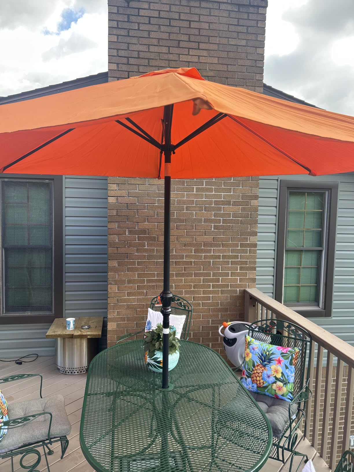 Best Choice Products 10ft Outdoor Patio Umbrella, Outdoor Table Umbrella, Yard Umbrella, Market Umbrella with 6 Sturdy Ribs, Push Button, Tilt and Crank - Navy Blue customer photo 1