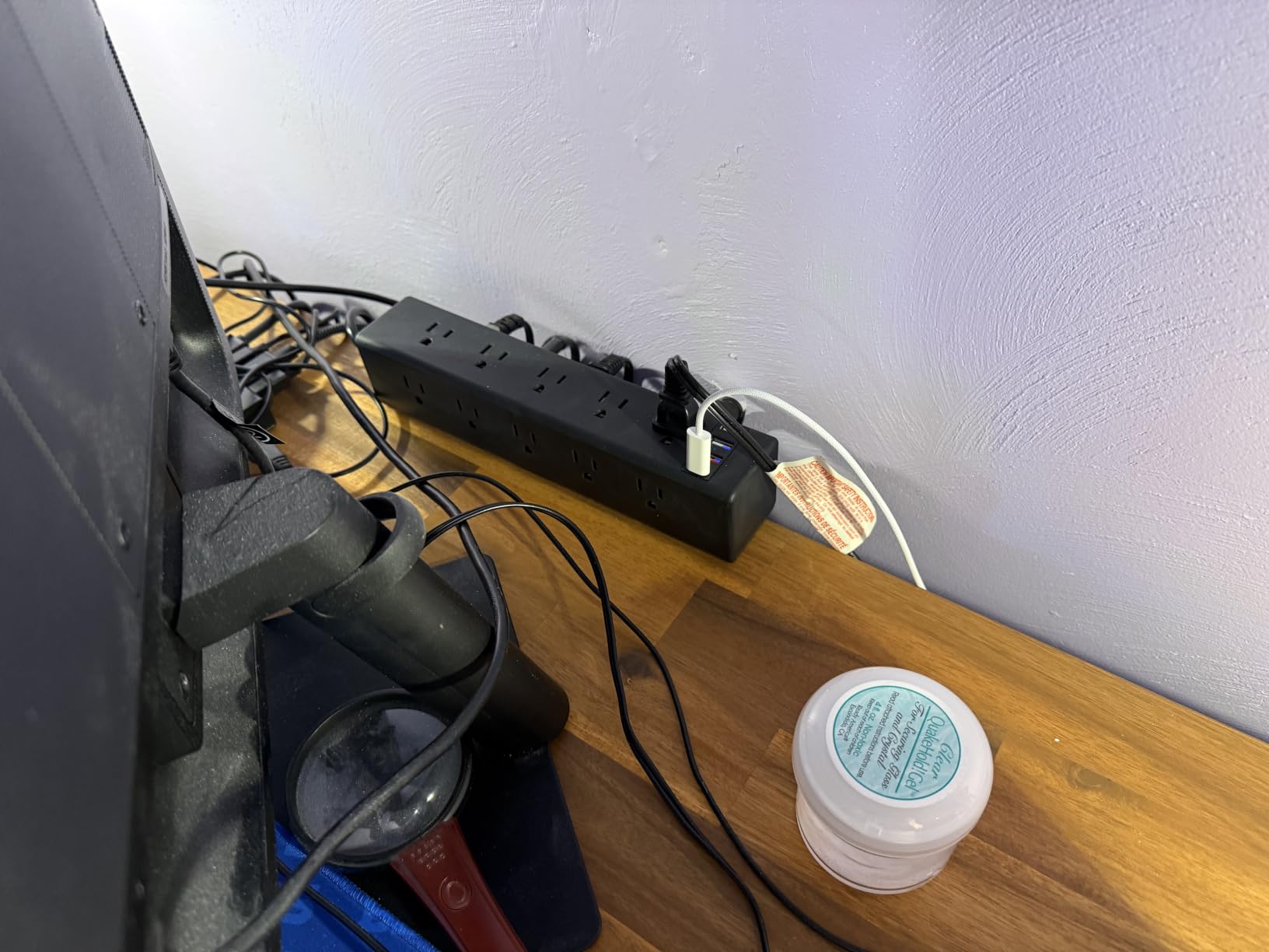 CCCEI Standing Desk Clamp Power Strip with 15 Outlets, Widely Spaced Desktop Edge Mount Surge Protector Outlet, Fast Charging USB-A and USB-C Ports, 6 FT Flat Plug, Black Fit 1.6 inch Table top customer photo 2