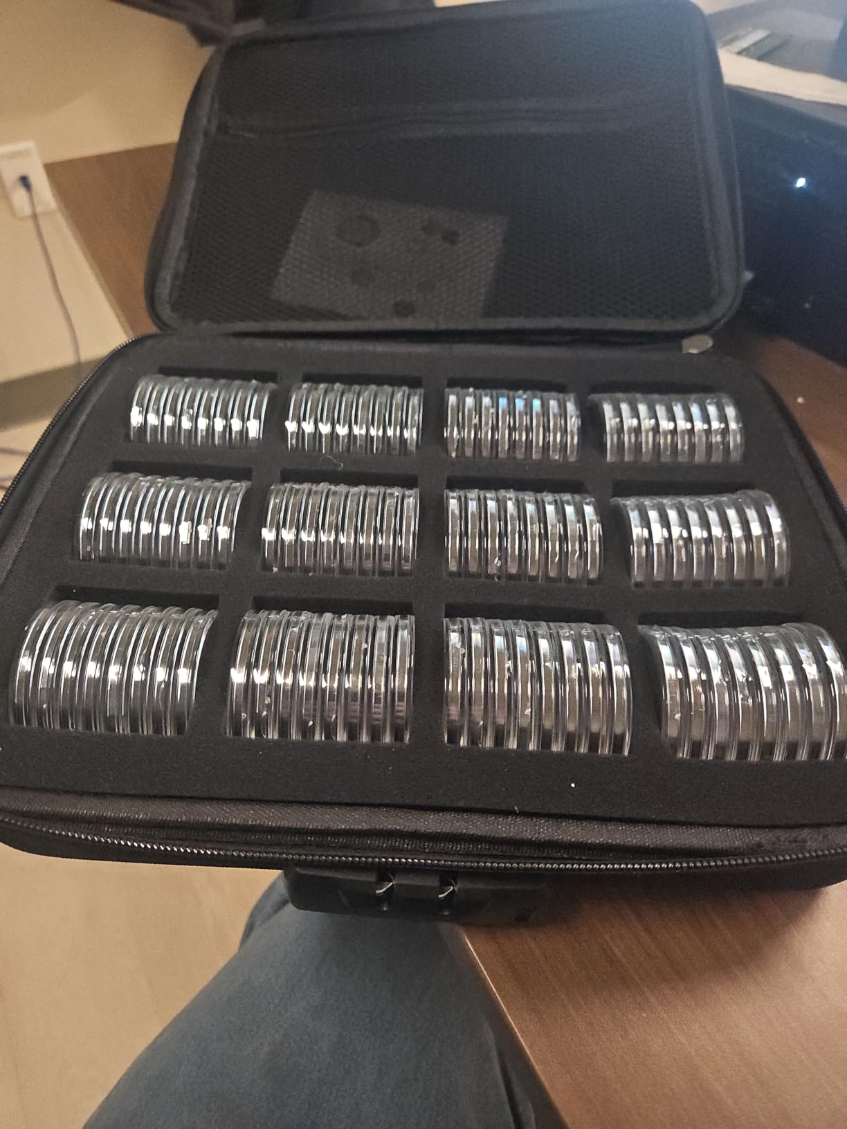 46mm Coin Capsules with Black Foam Gasket and Storage Organizer Box 96PCS | Coin Storage Case with Lock Coin Collection Supplies for Dime, Cent, Nickel, Quarter, Silver Dollar, Half Dollar customer photo 1