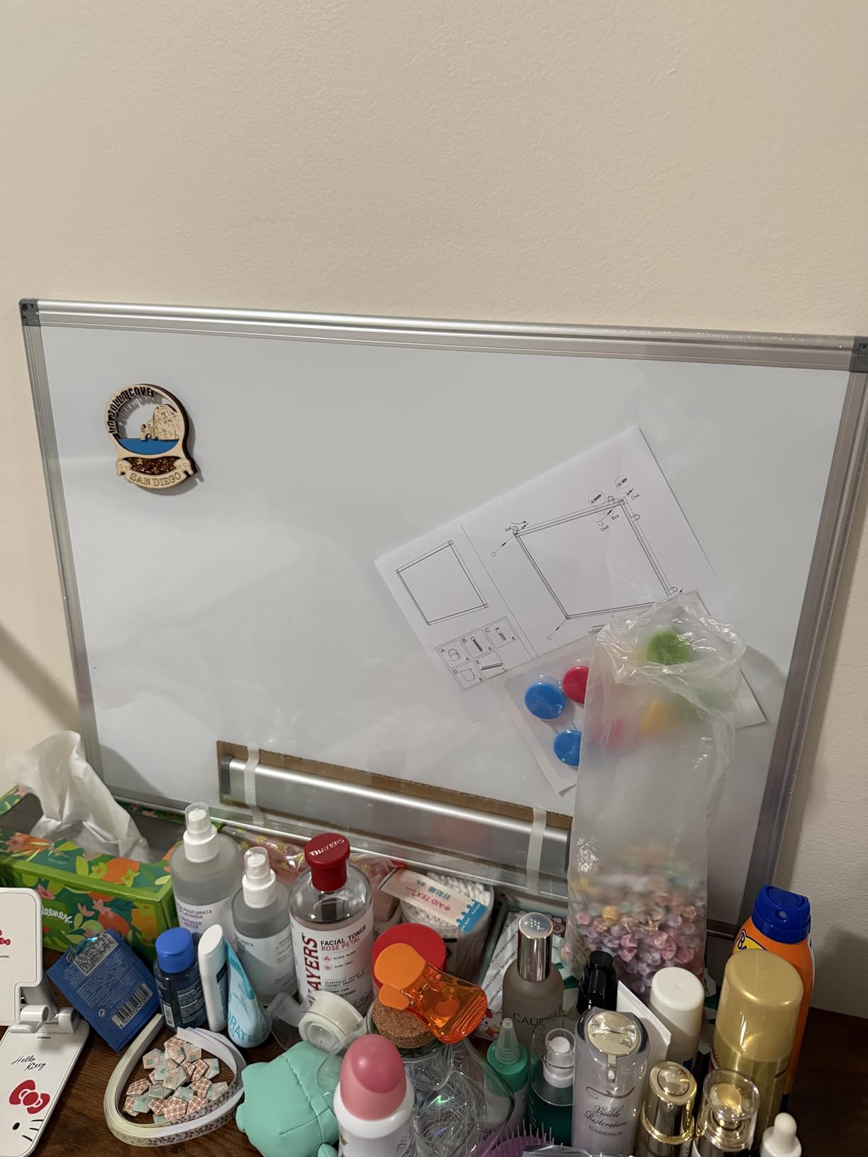Double-Sided White Board Dry Erase Magnetic Whiteboard Wall 24x18 Silver customer photo 1