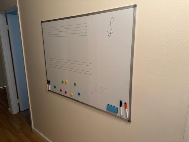 Double-Sided White Board Dry Erase Magnetic Whiteboard Wall 24x18 Silver customer photo 2