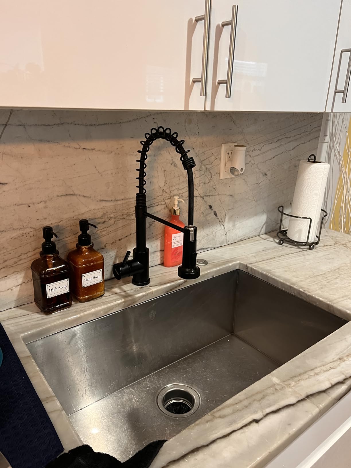WEWE Touchless Kitchen Faucet, Brushed Nickel, Pull-Down, Single Handle | Soap Dispenser, 3 Modes Sprayer, 360 Swivel, SUS304, Fits 1- or 3-Hole Sinks, Ceramic Cartridge, Easy-Clean Nozzles customer photo 1