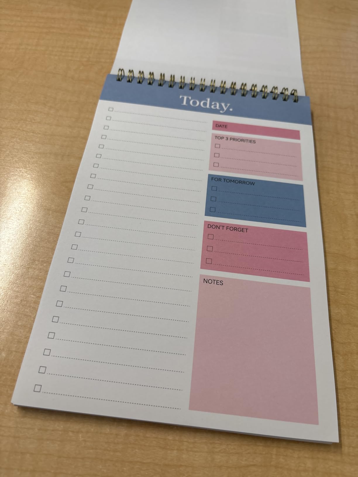 To Do List Notepad, Undated Daily Planner for Work and Goal Setting - Violet Dream, 52 Sheets, 9.8