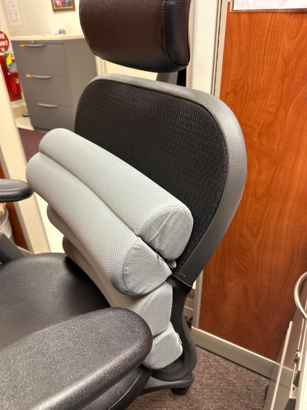 Ergonomic Lumbar Support Pillow for Office Chair,Adjustable Back Cushion | Patented Design 6 Semi Cylindrical Back Support for Office Chair High Back,Neck/Upper/Lower Back Pain Relief,Breathable customer photo 1