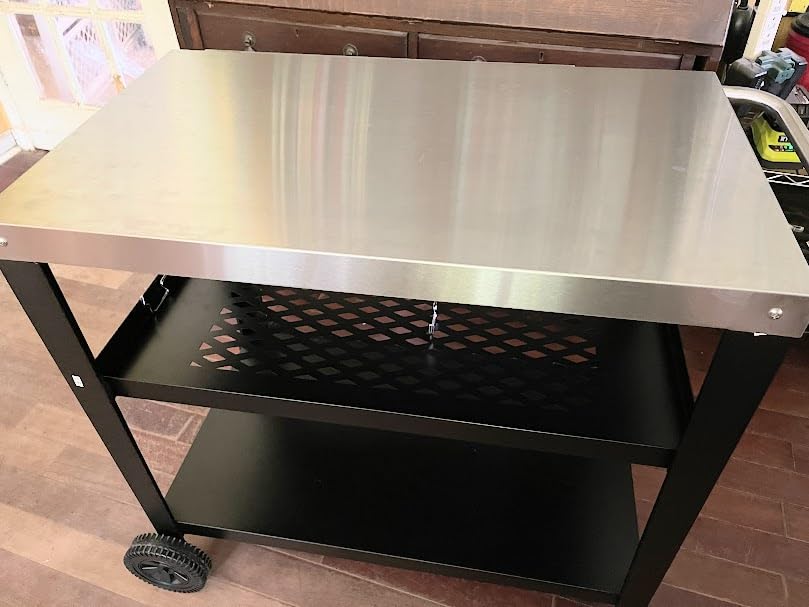 Royal Gourmet PC3404S Movable 3-Shelf Grill Table, Stainless Steel Tabletop | 34
