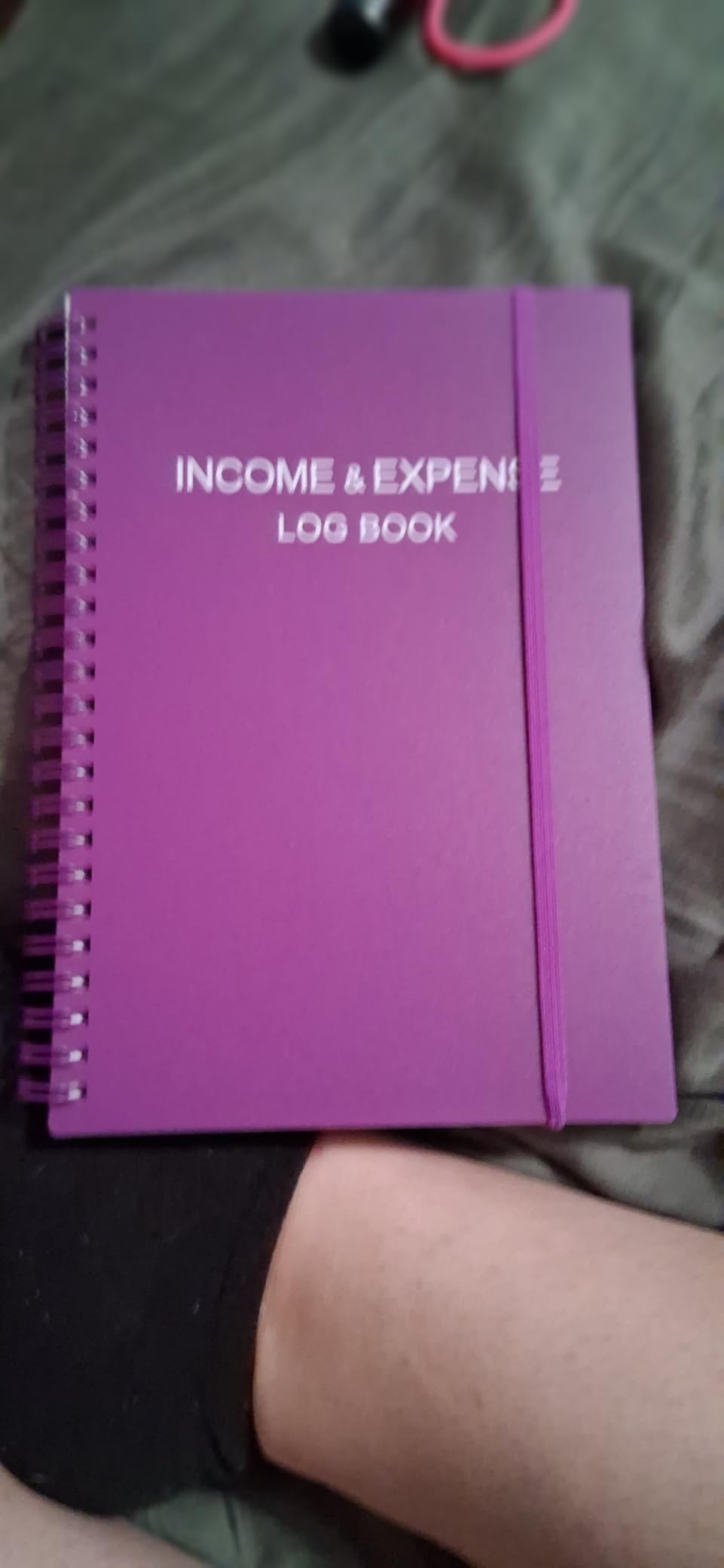 Heveboik Income & Expense Log Book - A5 Income and Expense Tracker for Small Business, Accounting Bookkeeping Tracking for Woman and Man, 5.8 x 8.3, Blue Flower customer photo 2