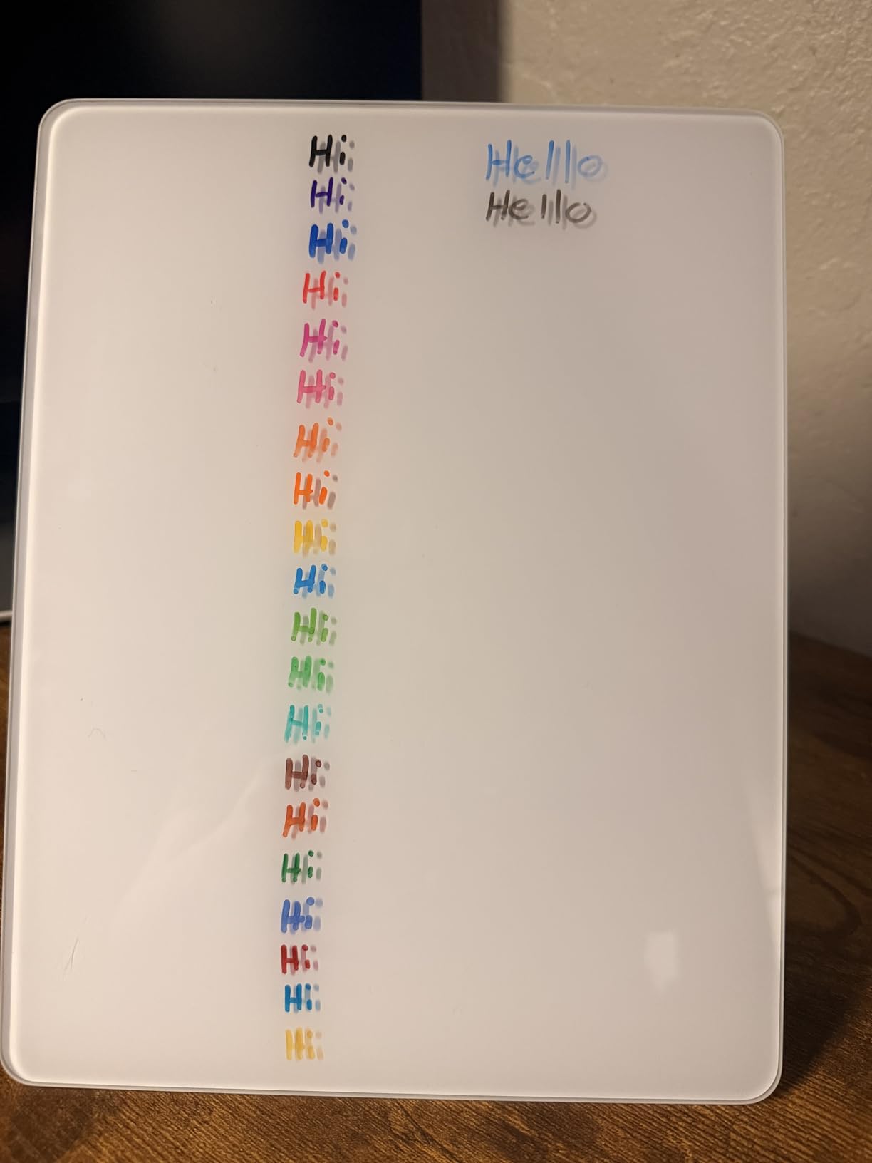 Desktop Glass Dry Erase Board, 9.5