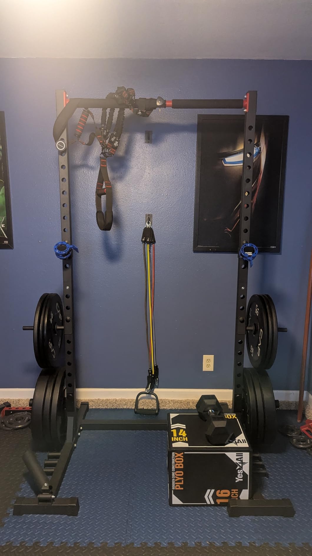 FLYBIRD SR1 Squat Rack with Pull-Up Bar, Adjustable Multi-Functional Power Rack, Inner Width Squat Rack Stand Suitable for 6FT,7FT Barbell for Home Gym Equipment customer photo 2