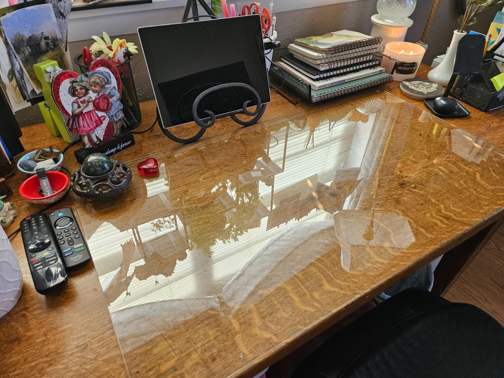Clear Glass Desk Mat 20