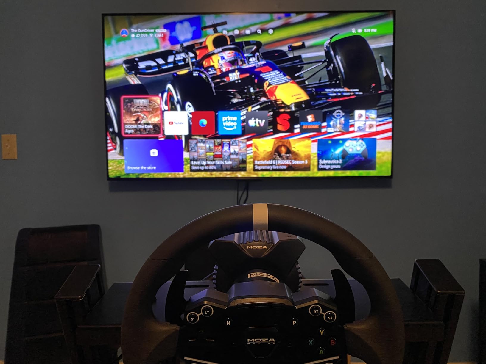 Marada 8040 Aluminum Profile Pro Racing Simulator Cockpit with Black Seat | Unlimited Adjustment, Fit for Thrustmaster/Fanatec/Logitech G29 GPro, Not Include Steering Wheel Pedals Handbrake customer photo 2