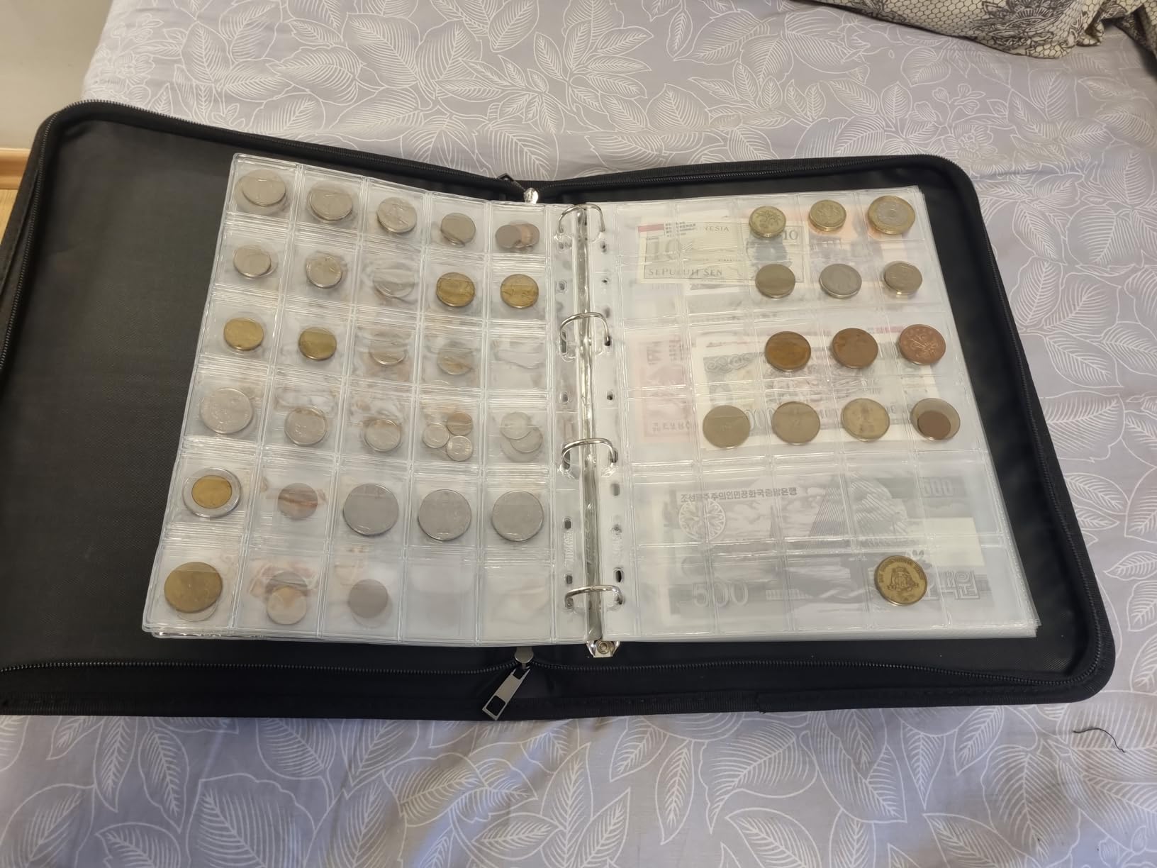 Fireproof Coin Collection Album for Collectors, 300 Pockets Coins Collecting Album & 36 Sleeves Money Storage Case for Coin Currency Collection Supplies, Bill, Pennies, Quarters, Stamp, Black customer photo 2
