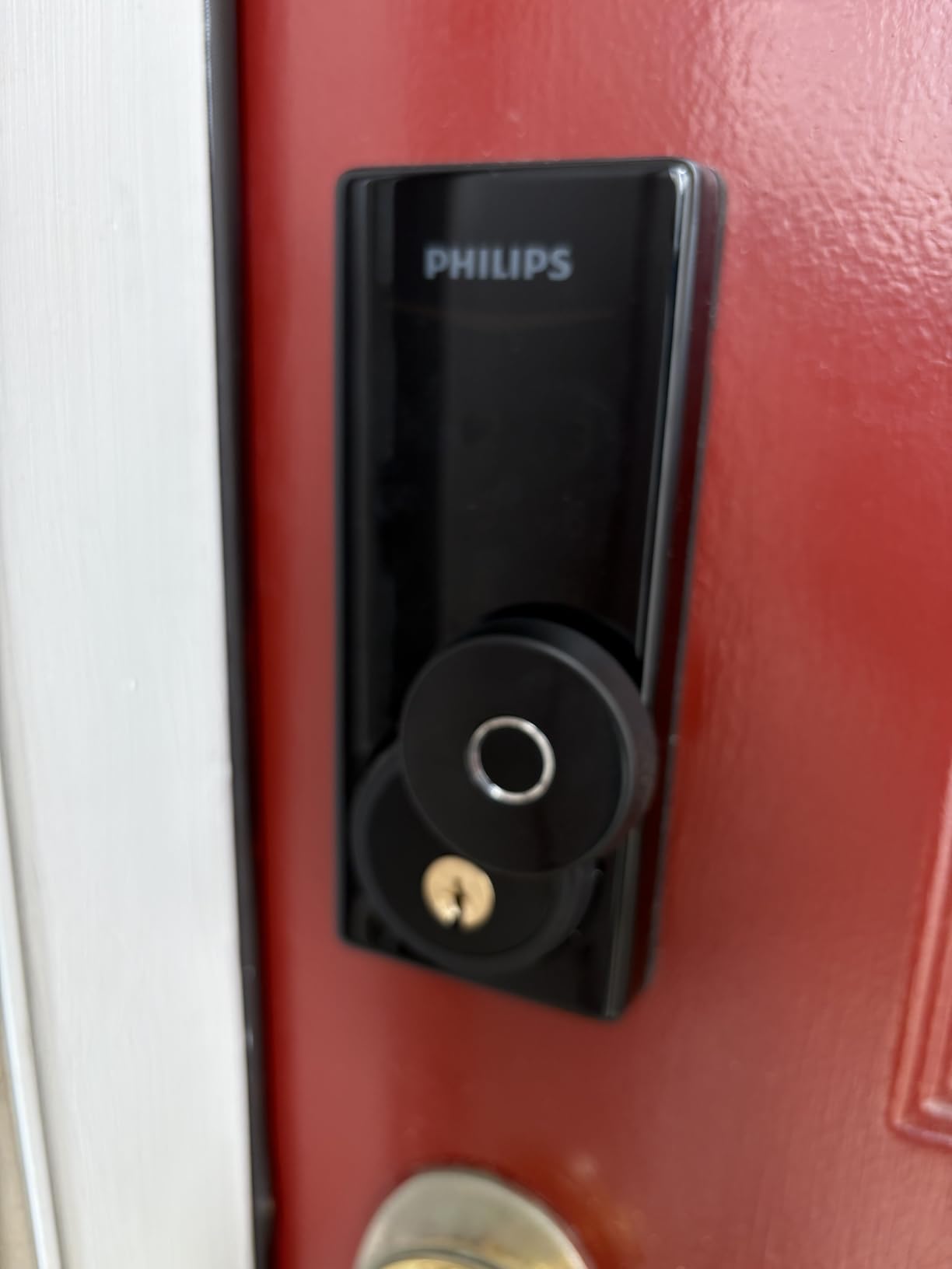 Philips Fingerprint Keyless Entry Door Lock, Electronic Door Lock with Touchscreen, Long-Lasting Battery, Auto Locking, One-Time Code, Keypad Deadbolt, One-Touch Locking, Matte Black customer photo 2