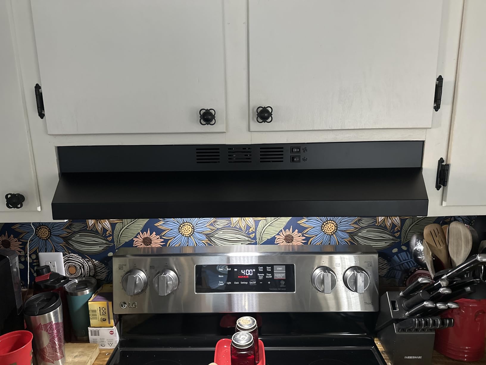 SNDOAS 30 inch Range Hood Ducted/Ductless Convertible Stainless Steel Range Hood Under Cabinet with Rocker Button Control,Vent Hood with LED Light,2 Speed Exhaust Fan,Under Cabinet Hood,Silver customer photo 1