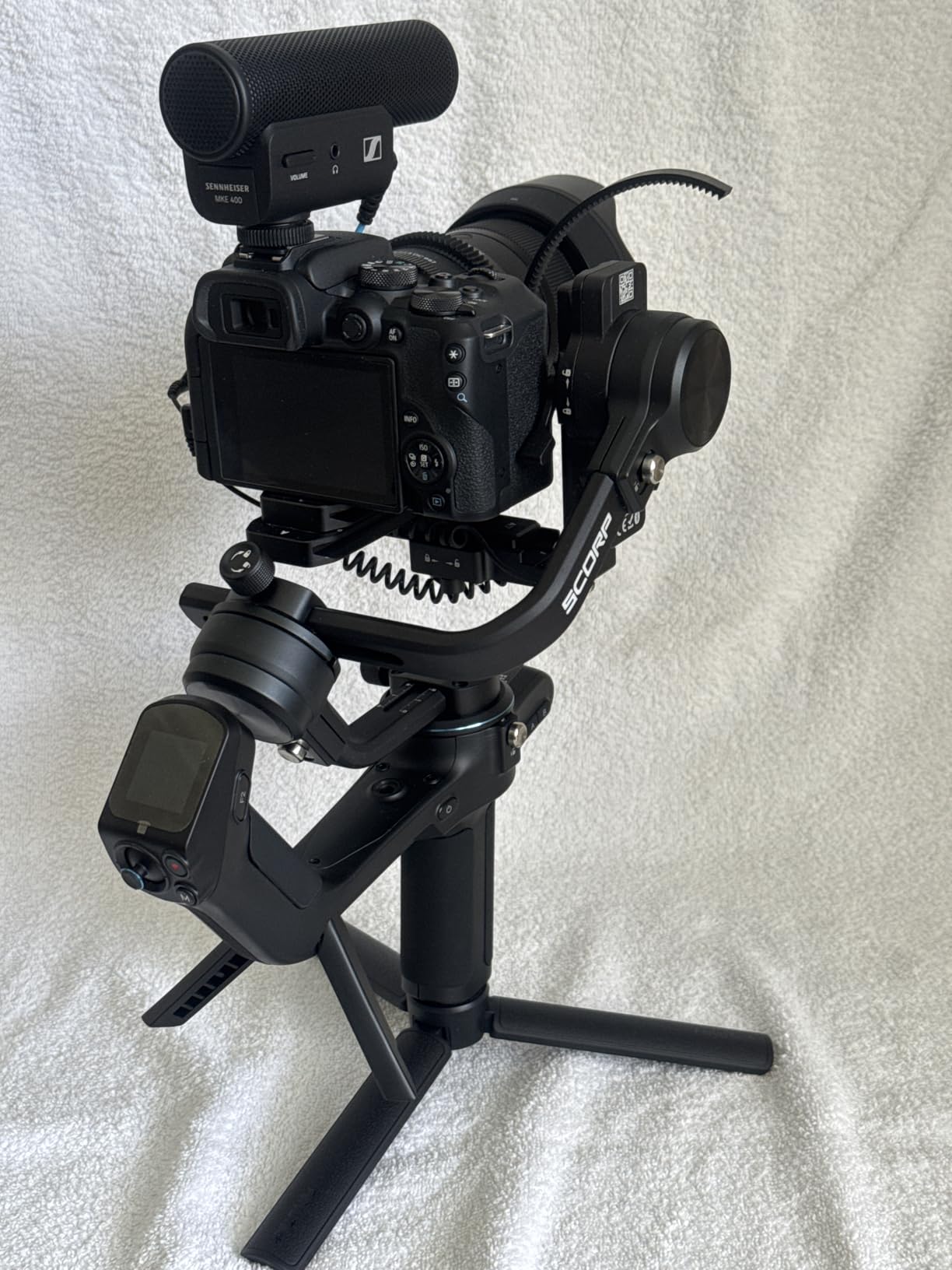 FeiyuTech SCORP 2 Gimbal Stabilizer for DSLR and Mirrorless Camera, Integrated AI Tracking Sensor, 3-Axis Camera Stabilizer for Sony Canon Panasonic Nikon, 2.5kg Payload Touch Screen Vertical Shooting customer photo 1