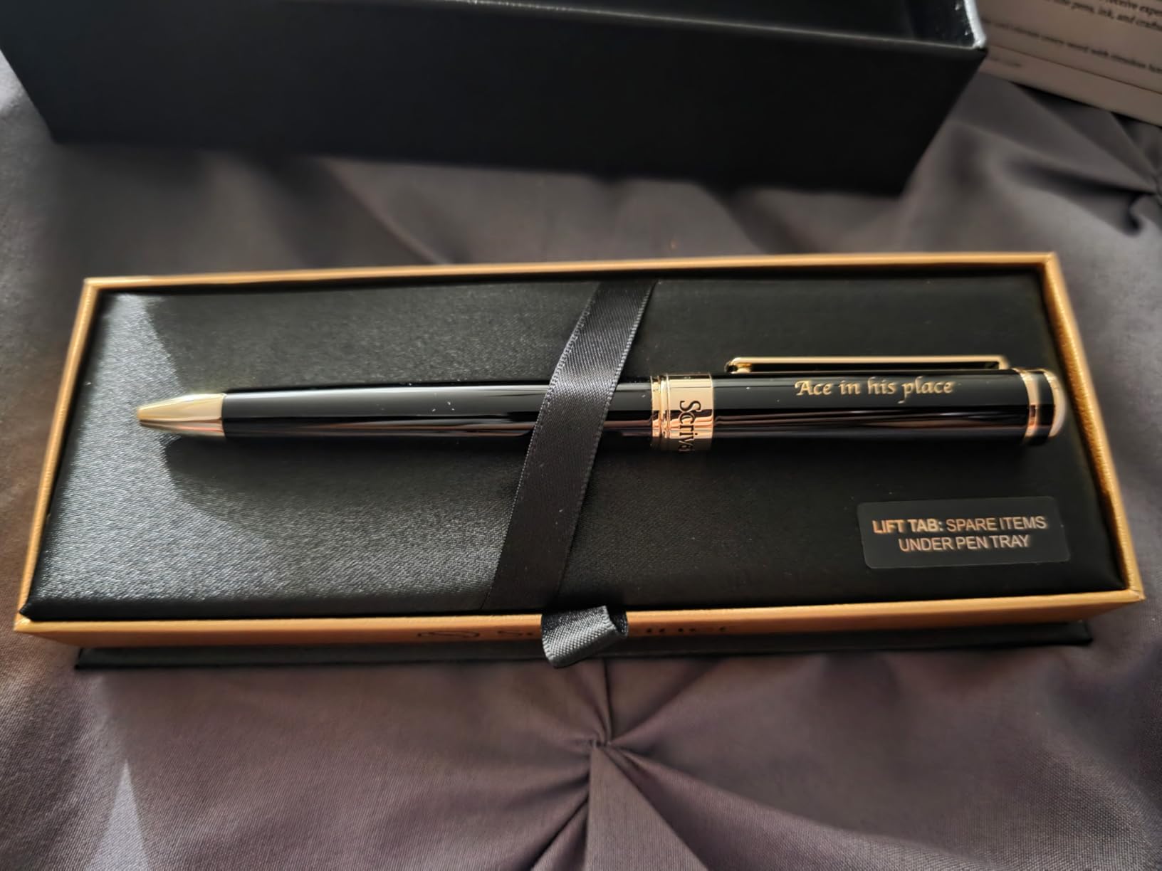 Scriveiner Personalized Silver Chrome Ballpoint Pen - Stunning Luxury Pen, Real Gold Plating, Schmidt Ink Refill, Best Engraved Ball Point Gift Set for Men & Women, Custom Name Engraving customer photo 1