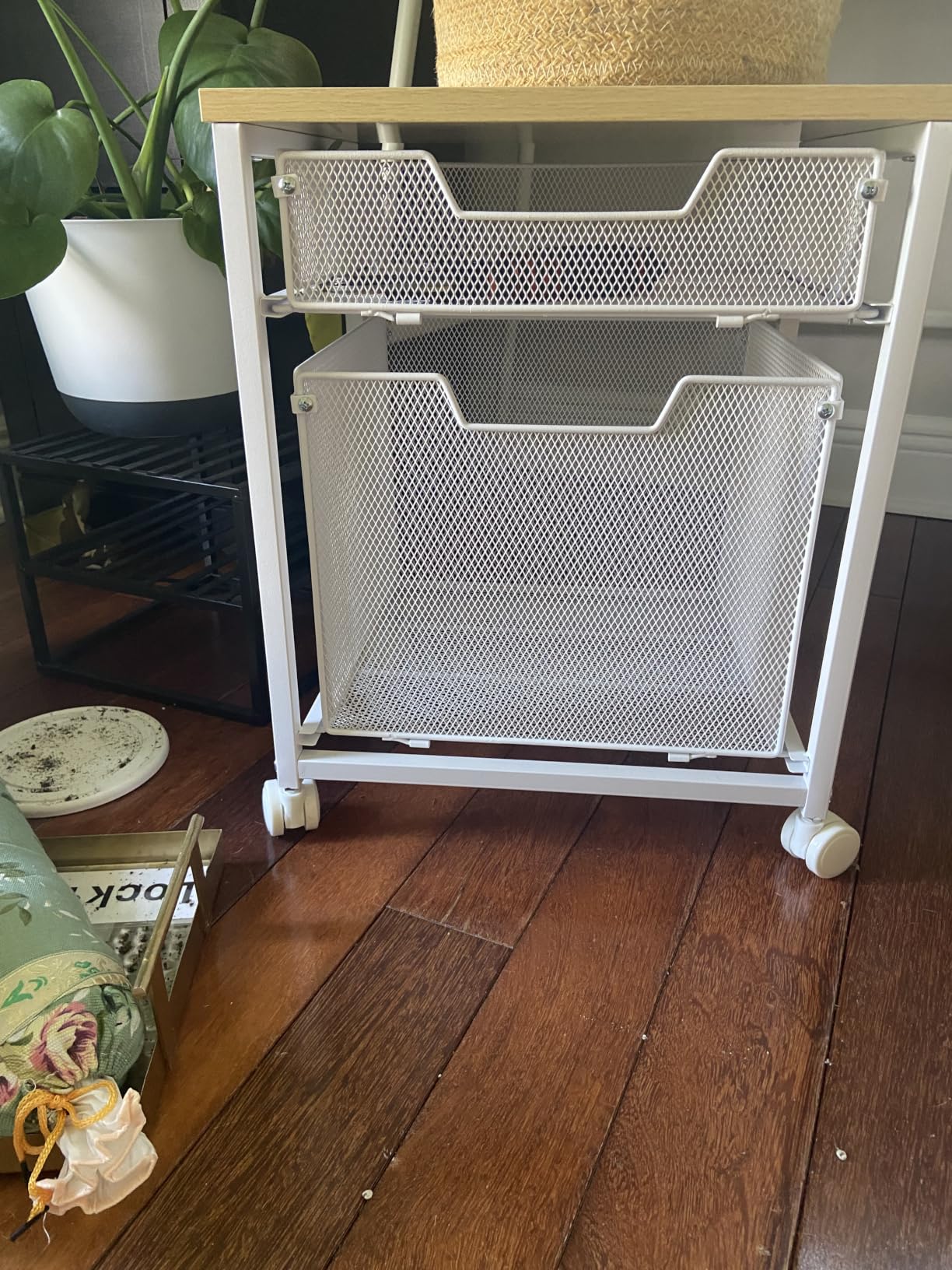 Rolling File Cabinet Cart, Printer Stand with Storage Drawer, Mobile Filing Cabinet on Lockable Wheel, Printer Cart with Hanging File Folder Organizer Beside Under Desk for Office Home(Patent Pending) customer photo 2
