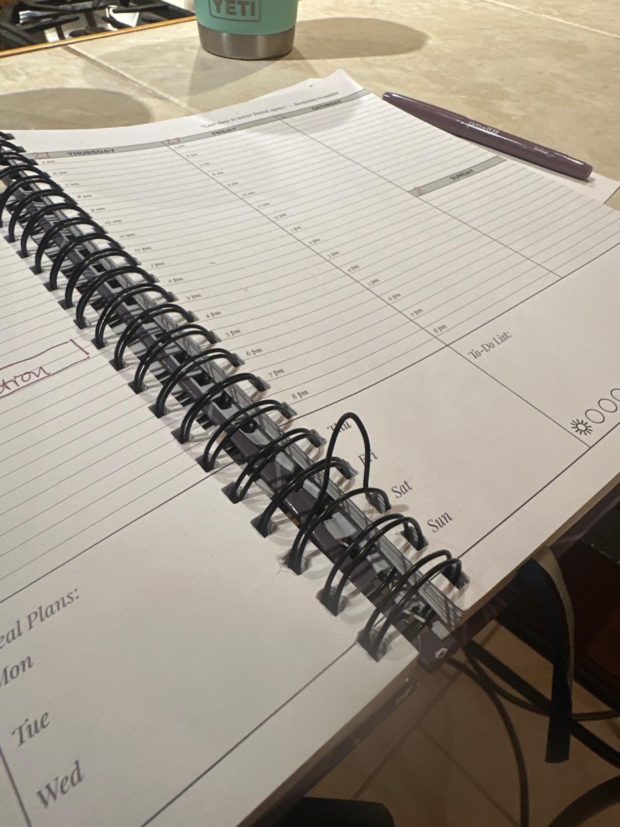 52-Weeks Undated, Time Blocking Planner, Increase Productivity and Improve Time Management, Set Annual & Monthly Goals, Hardcover, Wire Bound, Instructions on How to Time Block (Steel Blue) customer photo 2