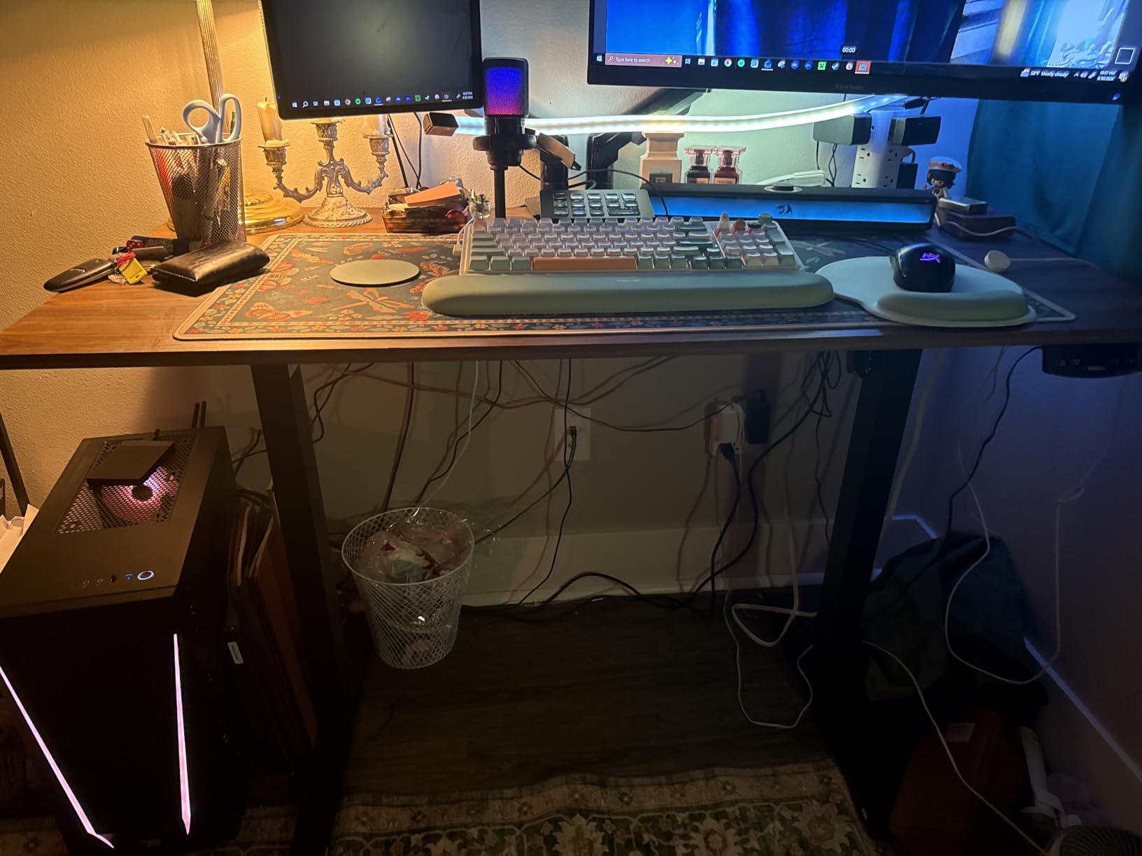 Agilestic 48*24 Inch Height Adjustable Electric Standing Desk, Rustic Brown customer photo 1