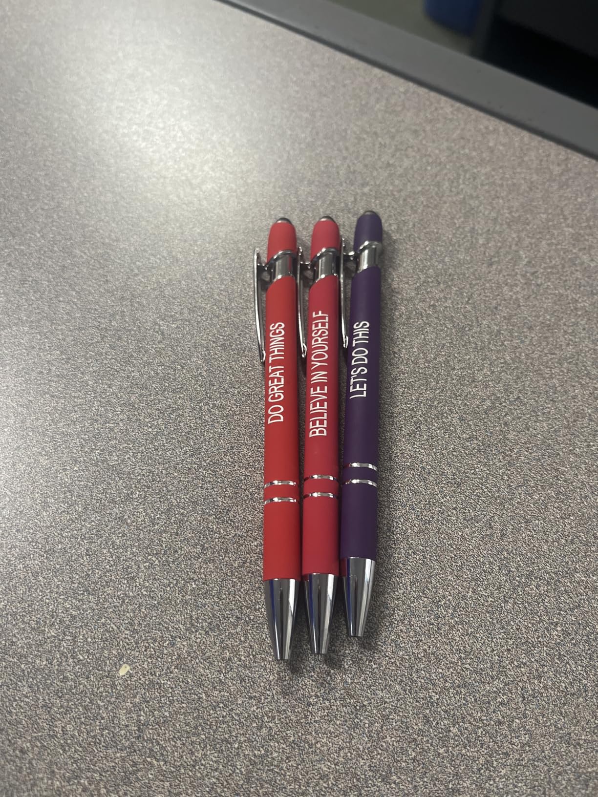 Actsun Funny Pens - 12 Pack Fine Point Smooth Writing Pens with Inspirational Tips, Black Ink, Touch Stylus Screens, Motivational Gift for Office & Desk Accessories customer photo 2