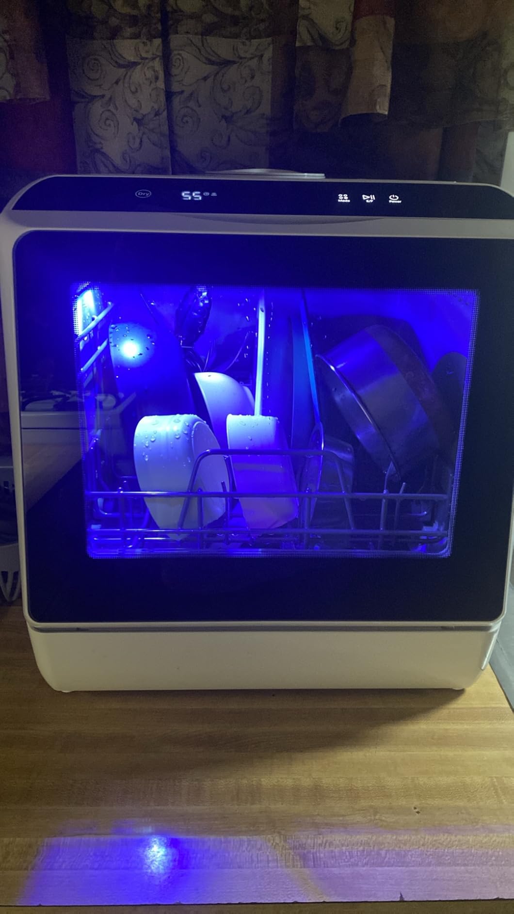 EUHOMY Countertop Dishwasher Portable, 6 Programs with 40 dB, No Hookup | 6 Programs, Dual Spray Arms, 360° Coverage, 73h Ventilation customer photo 1