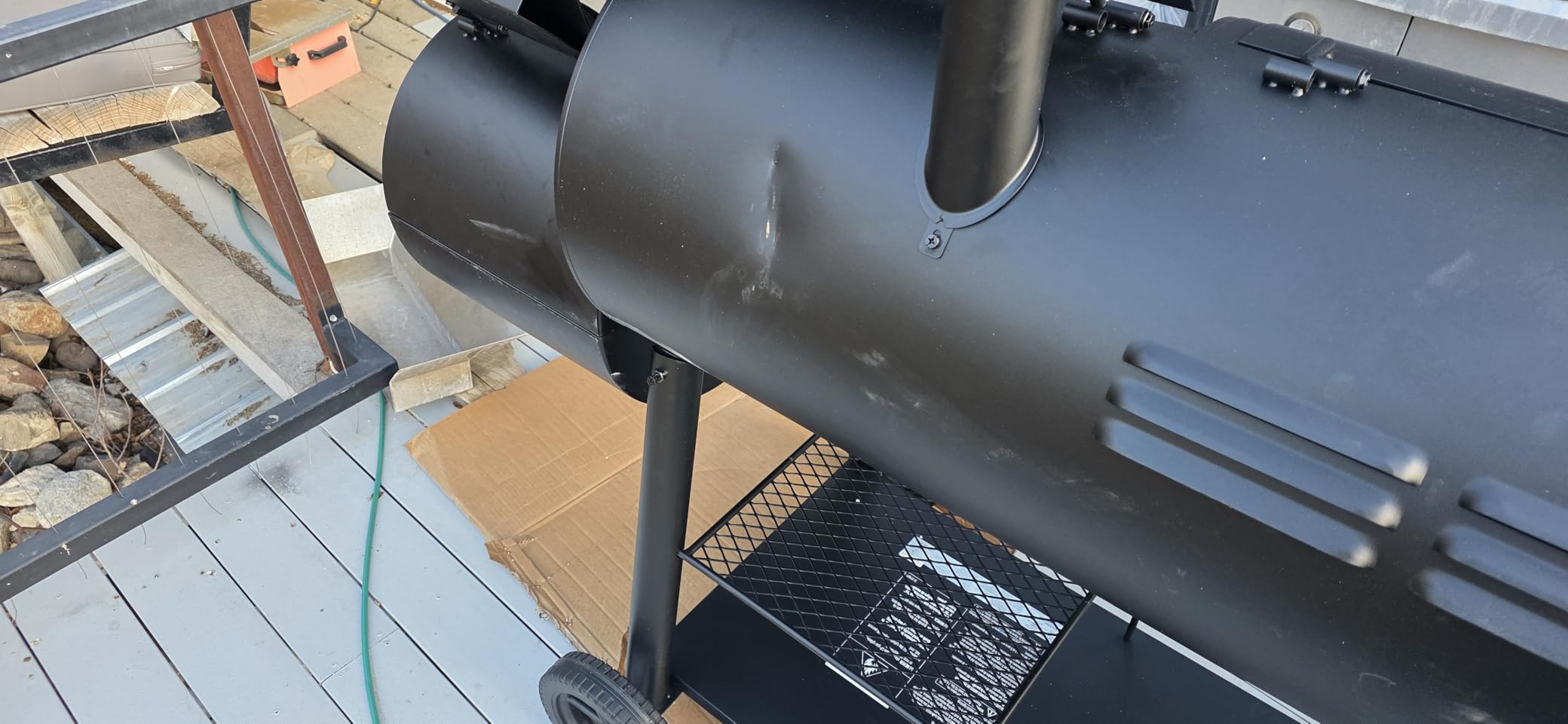 Oklahoma Joe's Canyon Combo Dual Fuel 3-Burner Propane Gas and Charcoal Smoker and Grill with 1031 sq. in. Cooking Area in Black customer photo 1