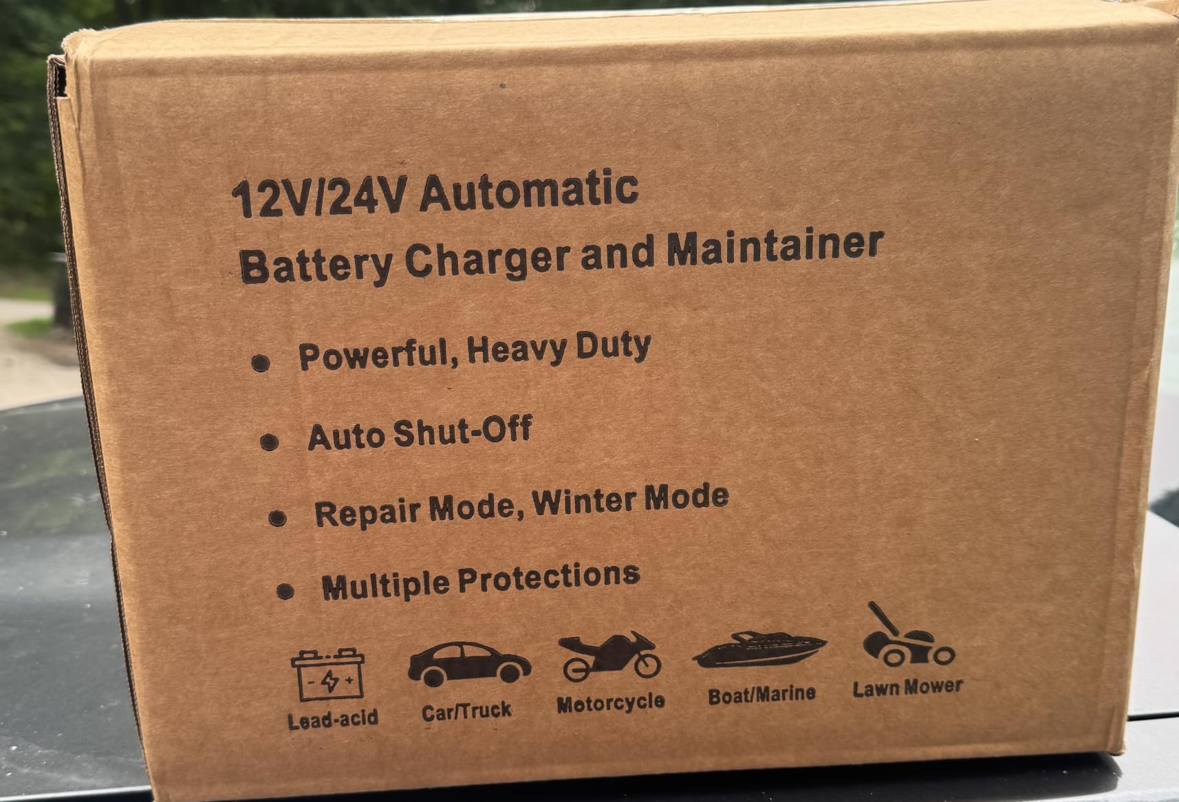 PCHH 12V 24V Car Battery Charger Heavy Duty, 0-15A Automatic Battery Maintainer, Smart Trickle Charger with Auto Shutoffs, Repair, Winter Mode customer photo 1