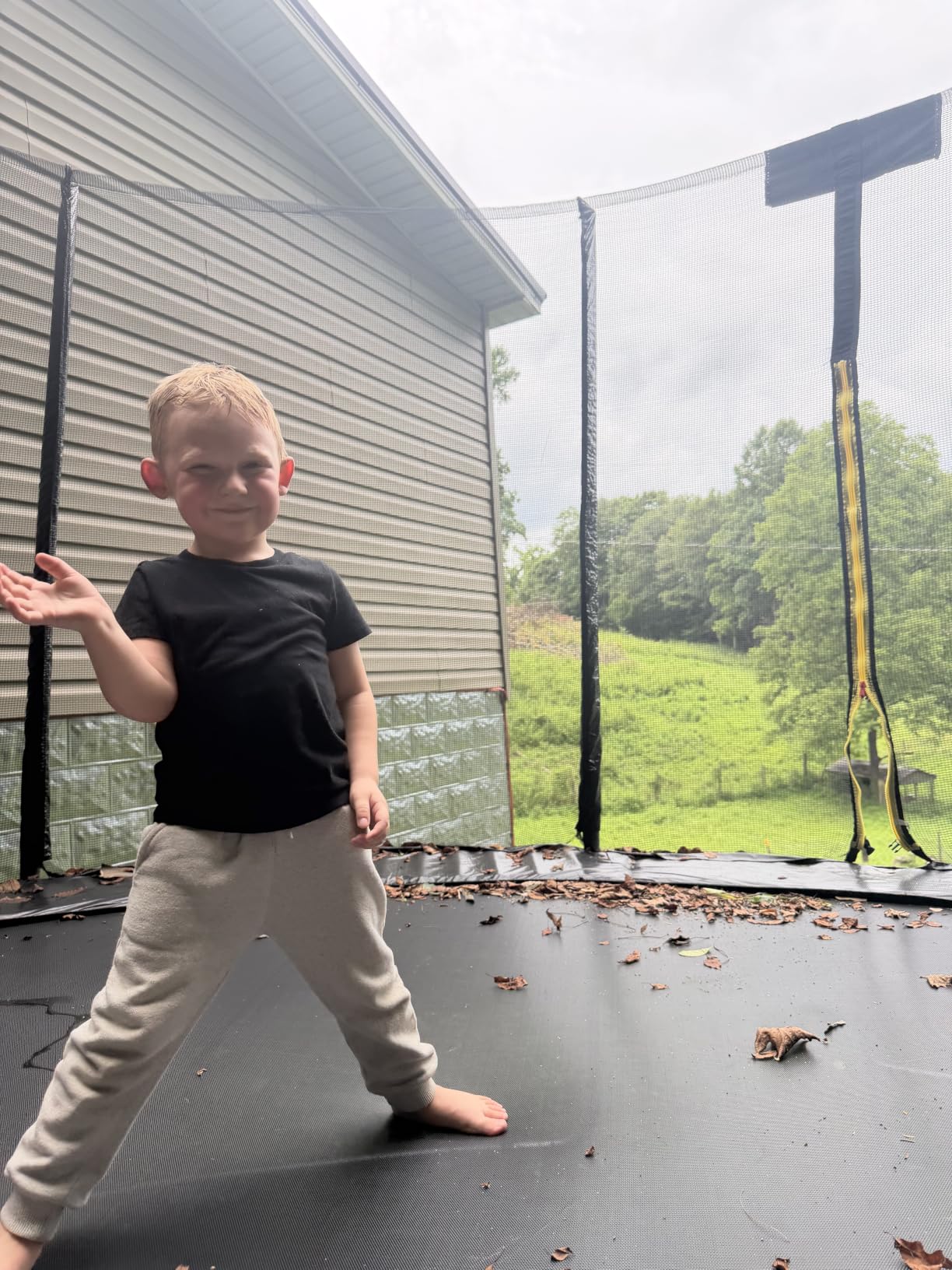 Trampoline for Kids,400LBS Outdoor Trampoline with Net-ASTM Approved Trampoline for Children and Adults customer photo 1