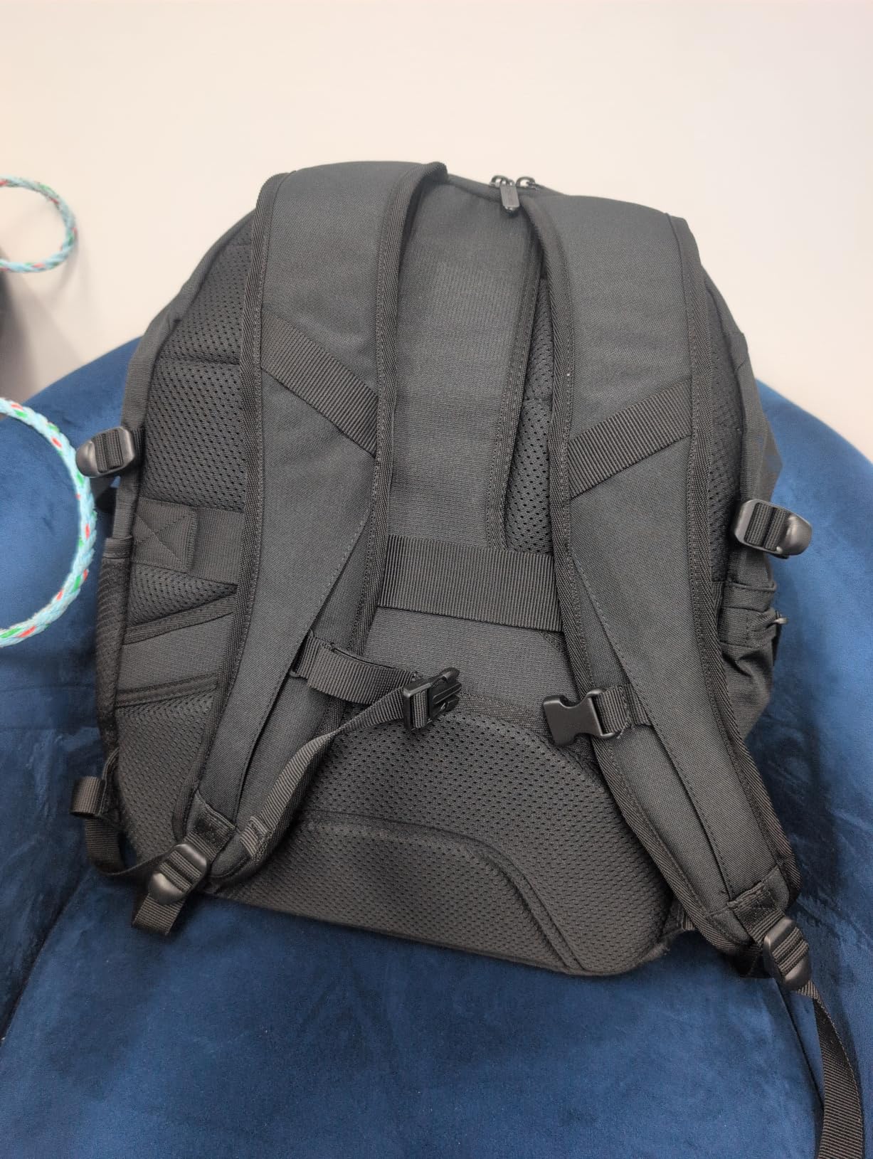 Amazon Basics Travel Laptop Backpack with Multiple Pockets and Compartments for 15.6 inch Laptop, Water Resistant, Spacious with Padded Shoulder Straps, Black customer photo 2