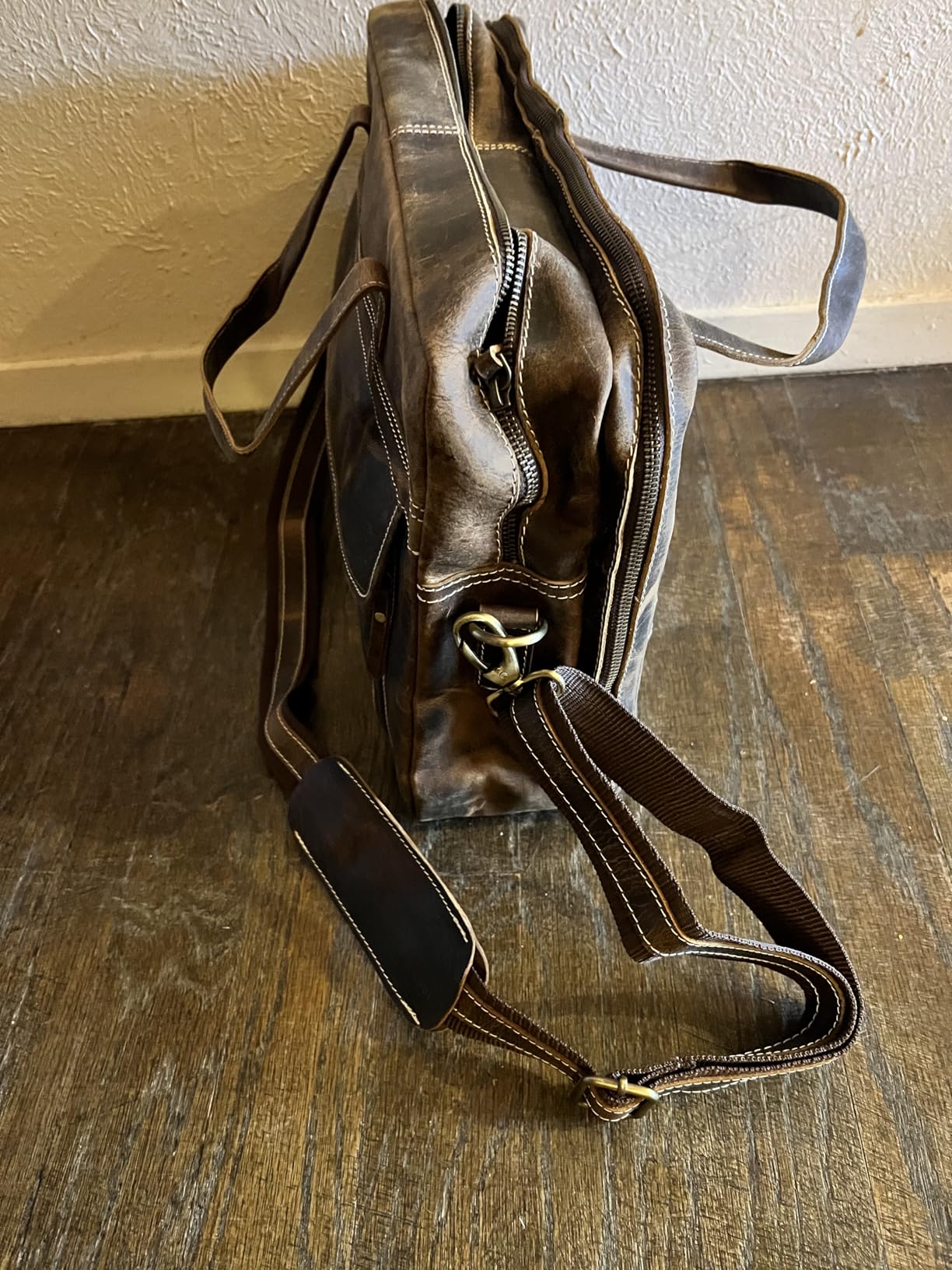 Full Grain Italian Leather Briefcase for Men Top Choice Gifts Handcrafted Laptop Bag with Multiple Compartments customer photo 1