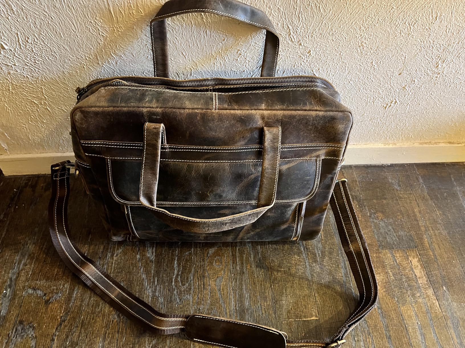 Full Grain Italian Leather Briefcase for Men Top Choice Gifts Handcrafted Laptop Bag with Multiple Compartments customer photo 2