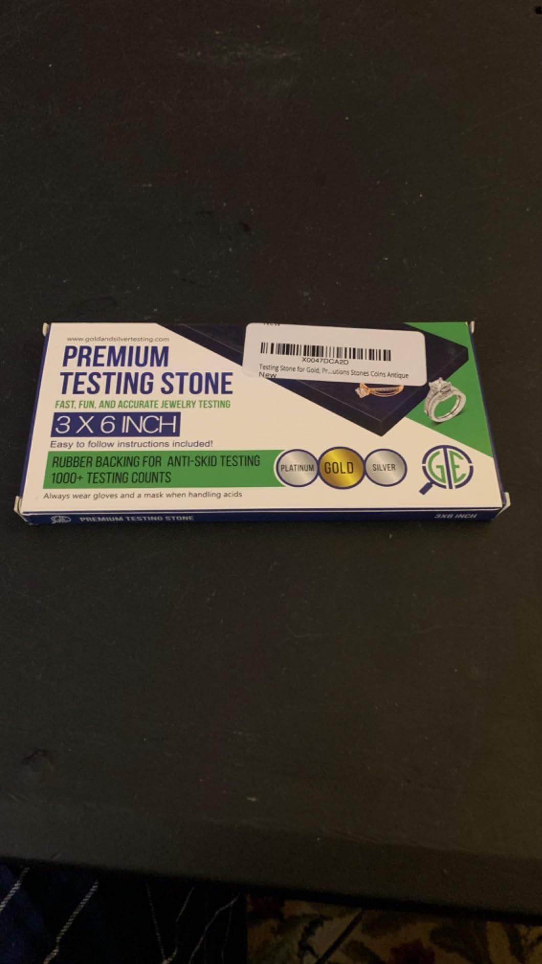 Testing Stone for Gold, Precious Metal Test Acid Silver Jewelry Tester Scratch Value Purity Scrap Platinum Detecting Tool Goldsmithing Tools Portable Making Detection Solutions Stones Coins Antique customer photo 1