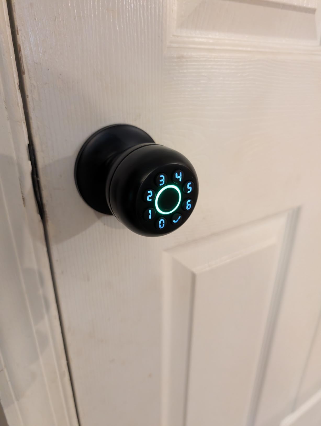 Smart Fingerprint Door Knob with Keypad, Fingerprint Door Lock, Matte Black | Biometric Door Locks with App Control, Auto Lock, Door Lock with Code, Keyless Door Knob with Lock for Bedrooms, Front Door customer photo 2