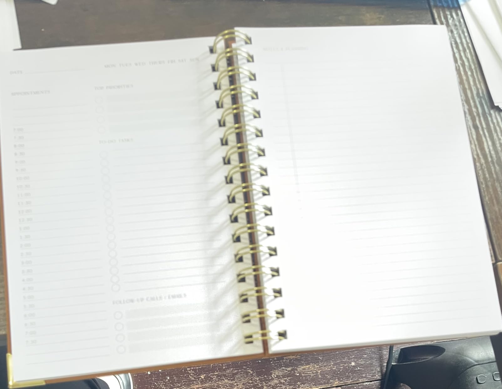 ZICOTO Aesthetic Daily Planner And Spiral Notebook With Hourly Schedule | Spiral to Do List Notepad for Work/home to Organize Tasks and Appointments - Stylish School/office Supplies for Women customer photo 1