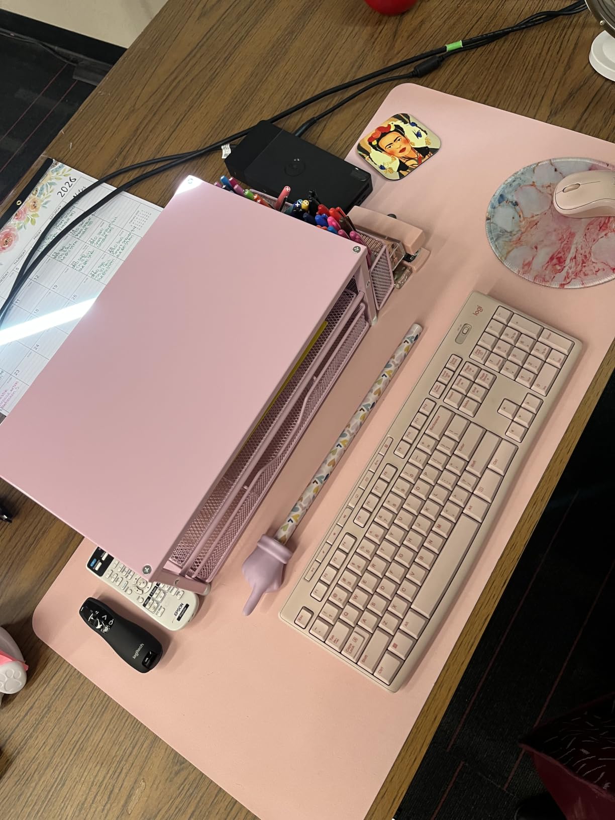 Logitech MK270 Full Size Wireless Keyboard and Mouse Combo - Rose customer photo 2