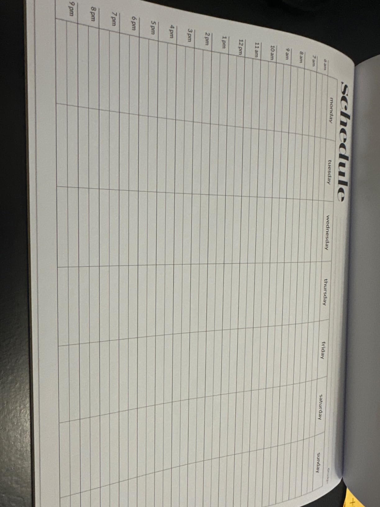 Weekly Schedule Pad, Tear Off Undated Weekly Planner Notepad, A4 Size (8,3