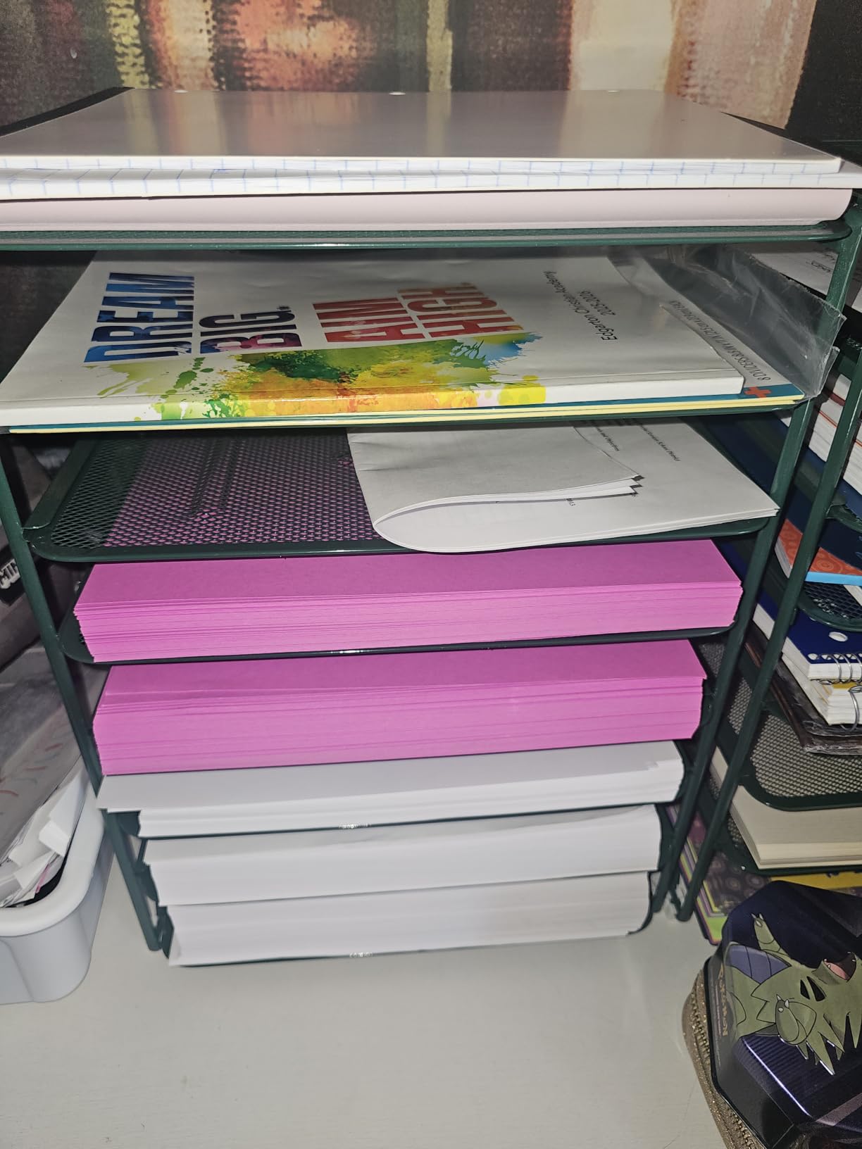 Simple Trending 2 Pack 8 Tier Letter Tray Paper - Mesh Desk File Organizer for Office School Desktop, Black customer photo 2