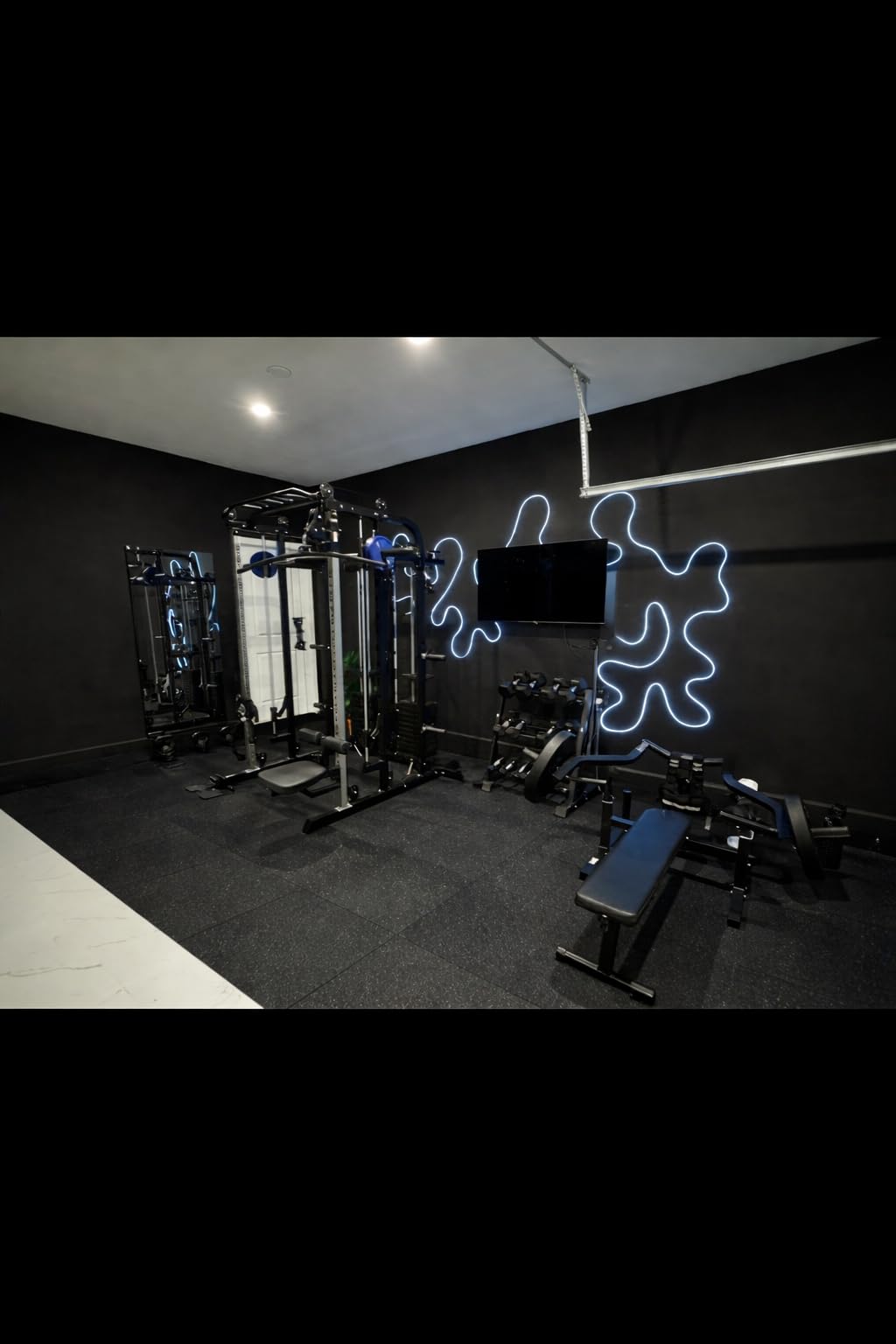 Smith Machine with Weight Stacks Home Gym System Cable Crossover | Multi Function, All in One, Heavy Duty, Lat Pulldown Bench, Hip Thrust Attachment, Smooth Smith Bar and Cable System customer photo 1