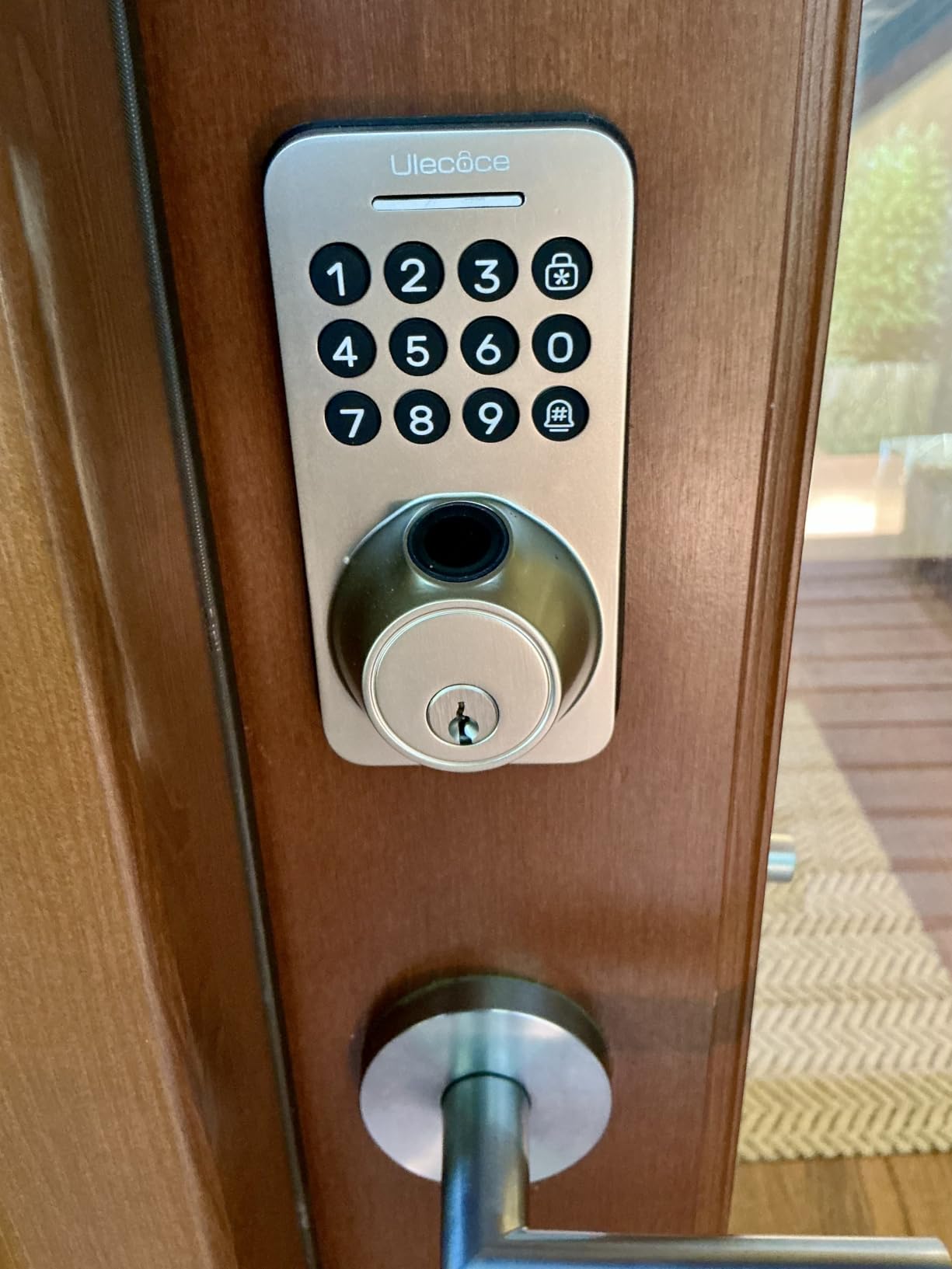 Ulecoce Fingerprint Keypad Deadbolt with Knob Set, Keyless Entry Door Lock with App Control, Door Locks for Front Door, Auto Lock & One-Touch Lock, 100+ User Codes & 5 Keys, Easy Installation, Matte Black customer photo 2