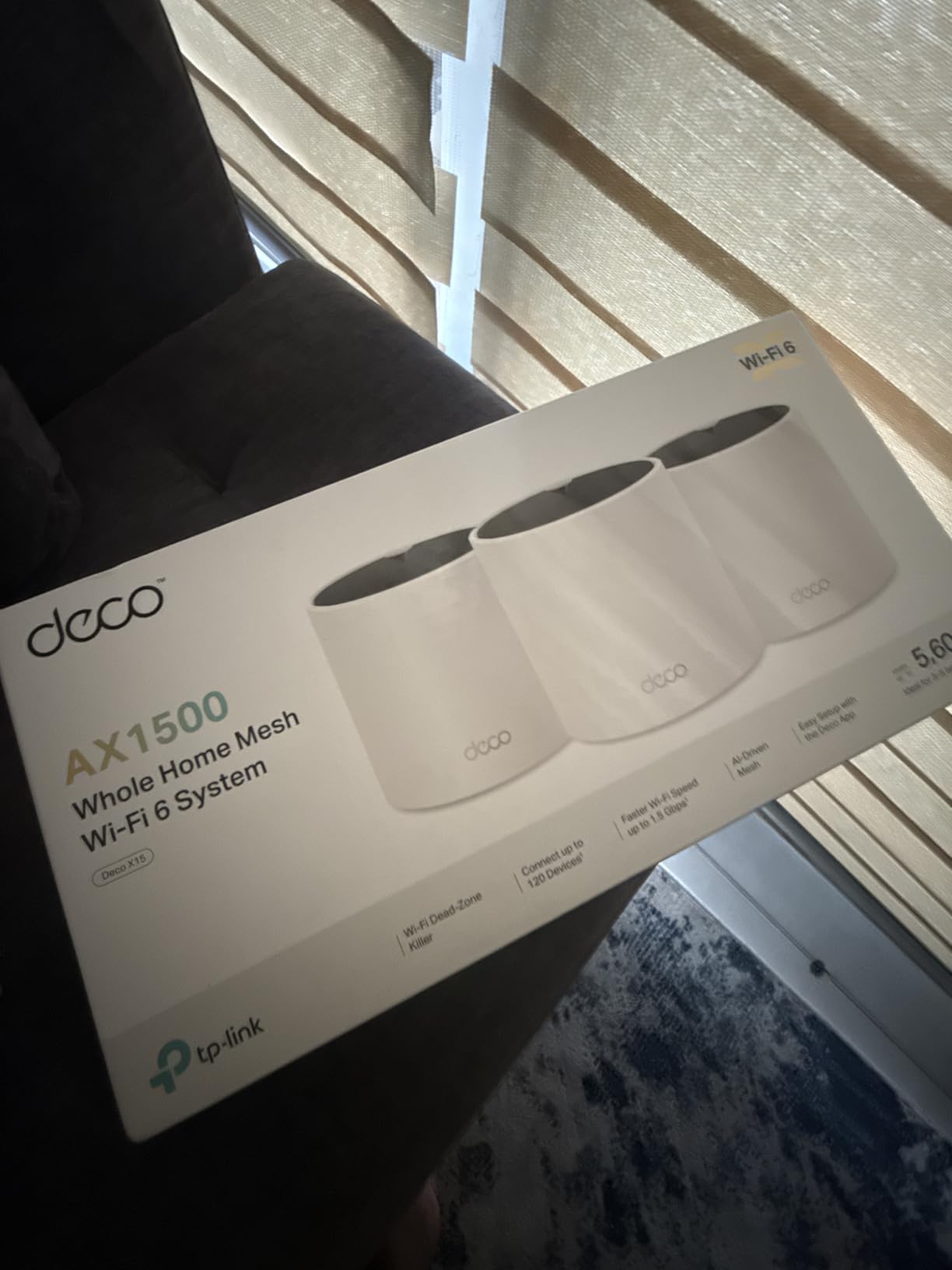 TP-Link Deco X15 Dual-Band AX1500 WiFi 6 Mesh Wi-Fi System | Replaces Routers and Extenders | Covers up to 5,600 sq.ft. | 2 Gigabit Ports per Unit, Supports Ethernet Backhaul, 3-Pack customer photo 2