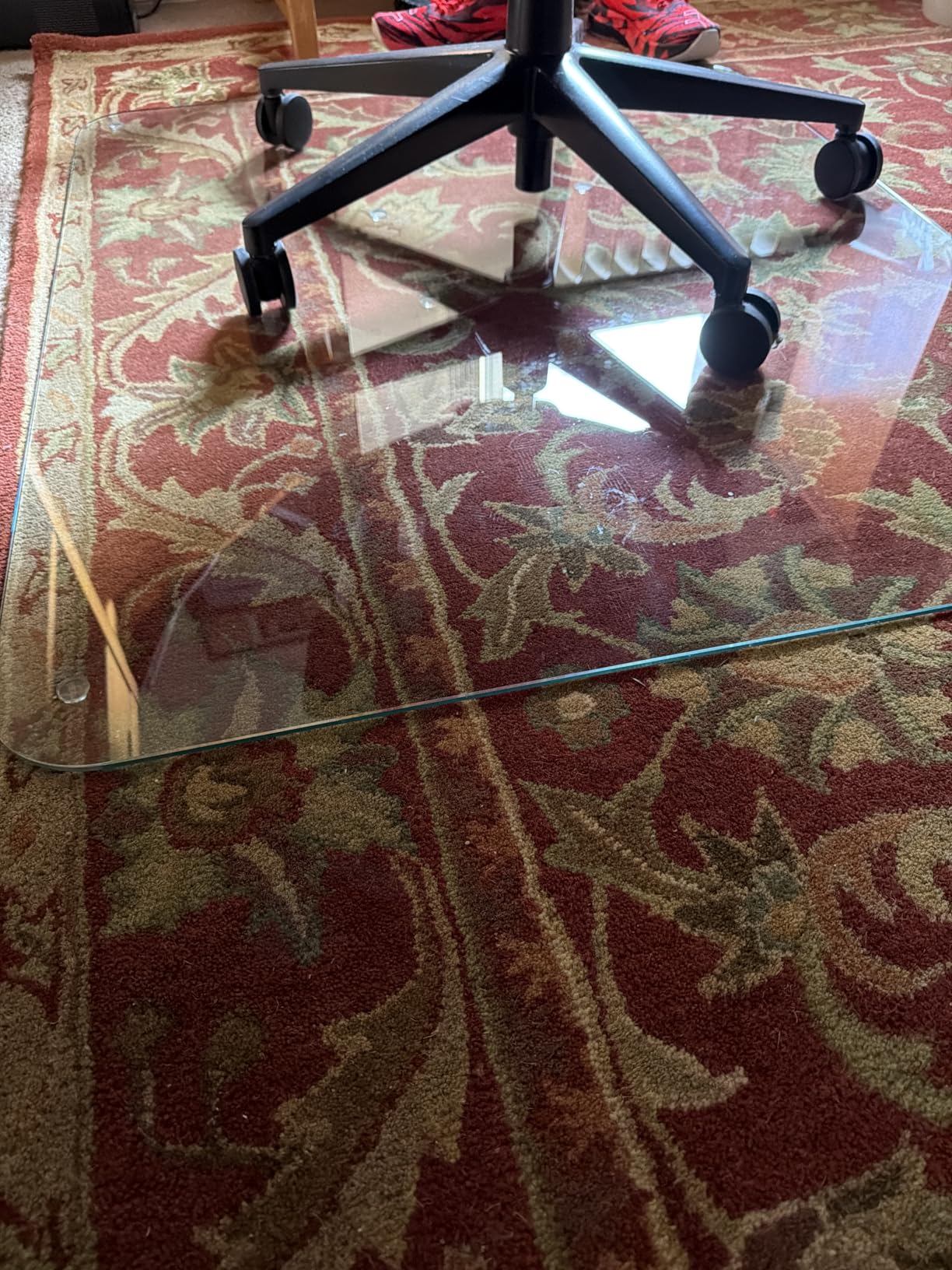 Glass Office Chair Mat 36x42, Chiaro, for Carpet & Hard Floors | Chiaro Standard Clear | 1/4