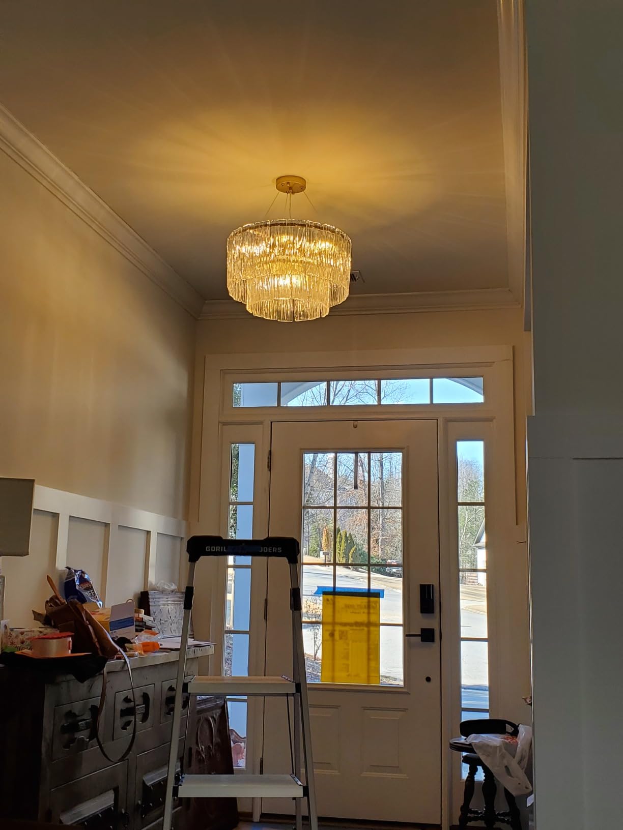 CATINER Gold Drum Chandelier 24.4