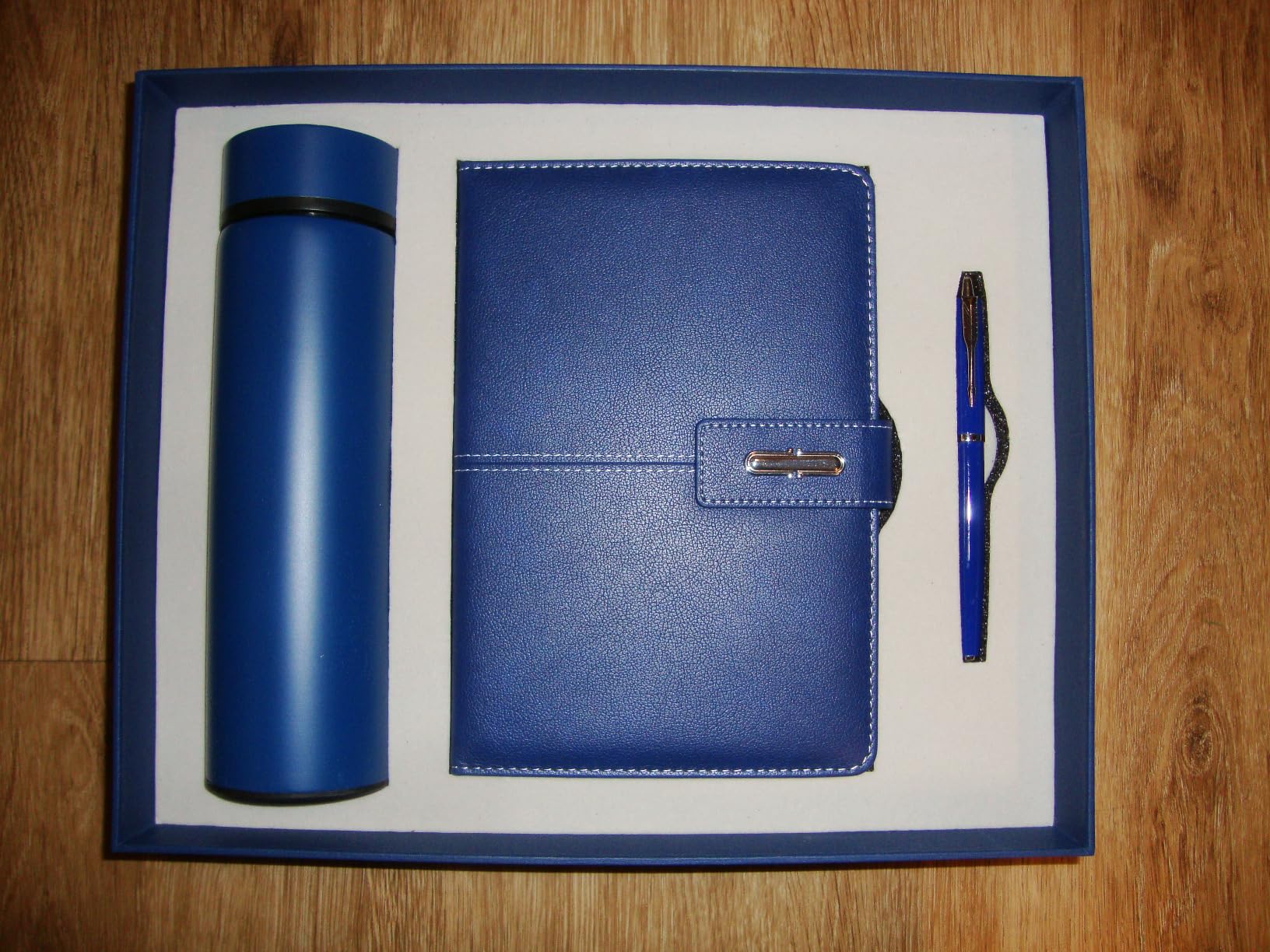 A5 Leather Notebook, Insulated Thermos and Executive Pen Gift Set in Premium Gift Box, 172 Pages 100GSM Ruled Pages, 12 oz, Great Gift for Business, School, Home (Black) customer photo 1