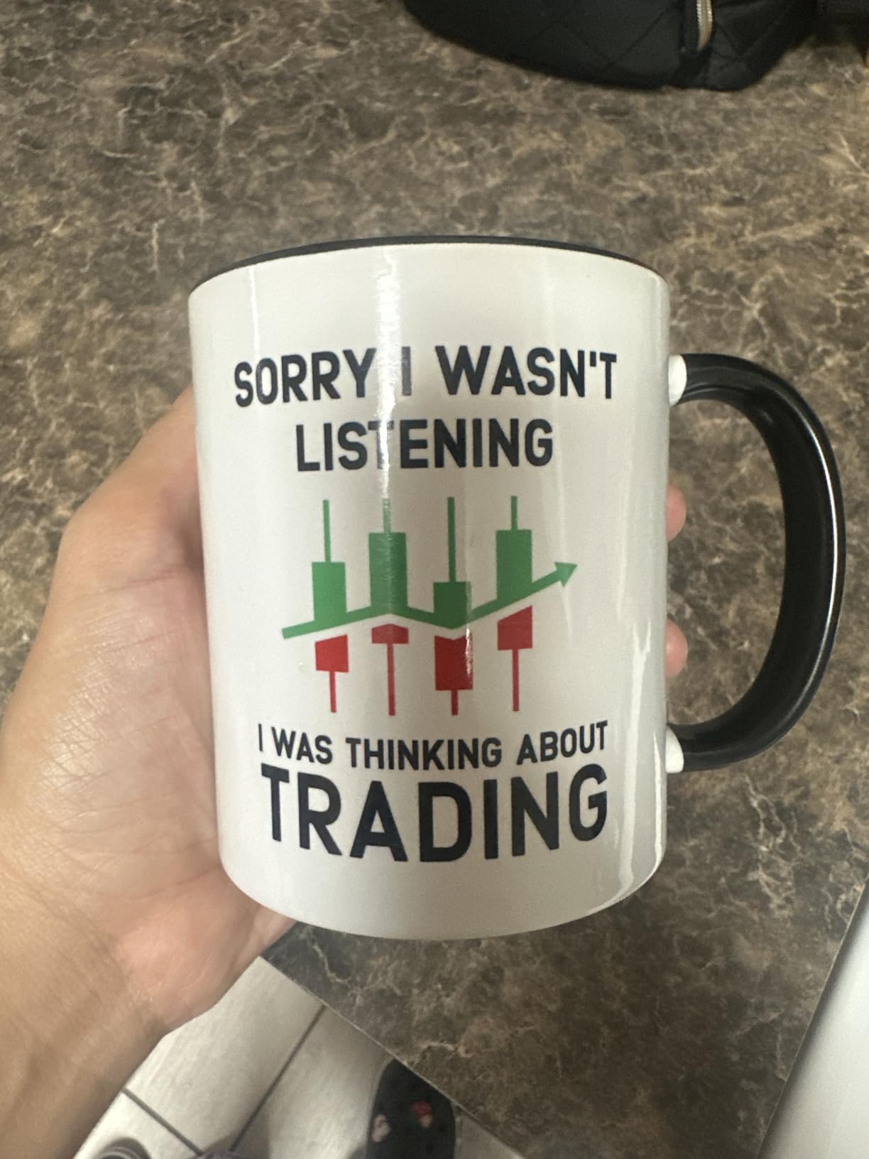 Funny Gifts for Stock Trader, Stock Market Day Trader Coffee Mug, Birthday Christmas Gifts for Stock Broker Jobber Share Broker Investor Swing Traders Tea Cup 11 OZ customer photo 1