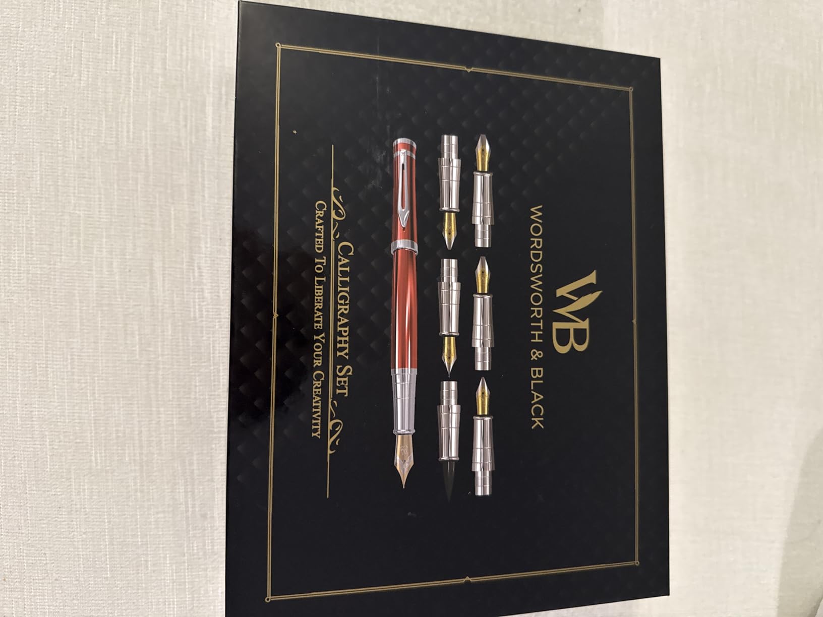 Wordsworth & Black Luxury Calligraphy Pen Set for Writing, 6 Nibs, Silver | Fountain Ink Bottle, Cartridges & Refill Converter, Refillable, Silver, High End Gift for Men & Women, Journaling & Lettering customer photo 1