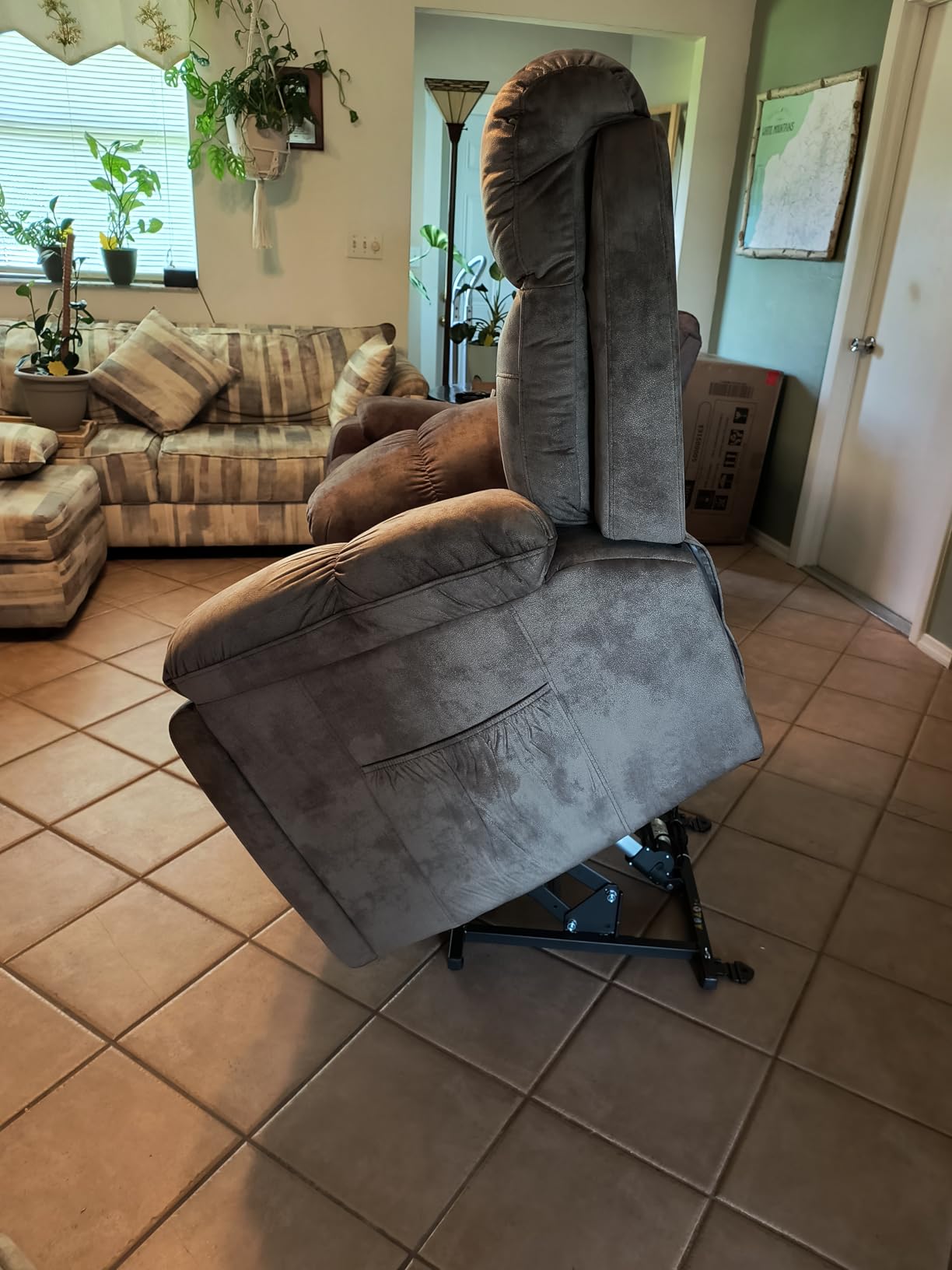 CANMOV Power Lift Recliner Chair with Massage & Heat for Big & Tall, Grey | Easy Assembly Overstuffed Wide Lift Chair with 5 Massage Modes and 8 Points Massage, 2 Cup Holders, Side Pocket and USB Port customer photo 2