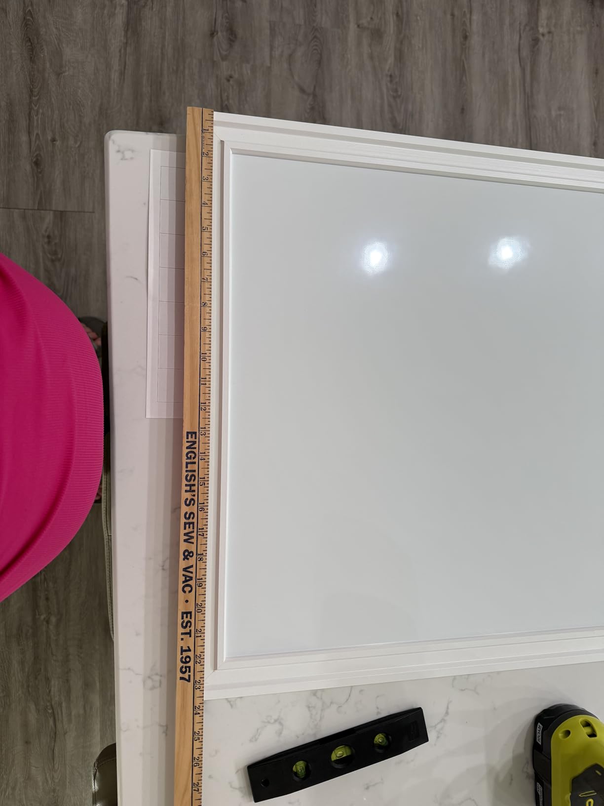 White Board for Wall, 36'' x 24'' Magnetic Dry Erase Board, Black | Wooden Frame, Decorative Whiteboard customer photo 2