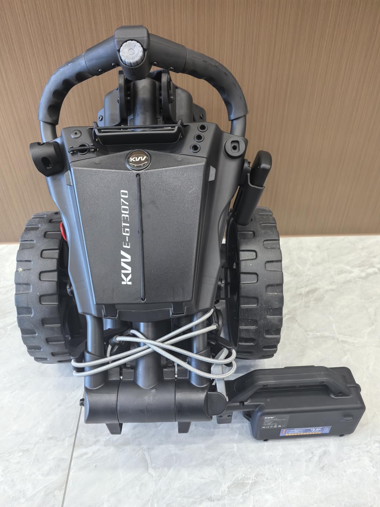 KVV Electric Golf Push Cart with Remote Control, Super Compact and Lightweight Electric Golf Cart, Smallest Folding Size Electric Golf Cart, Suitable for All Terrains, (Charcoal) customer photo 1
